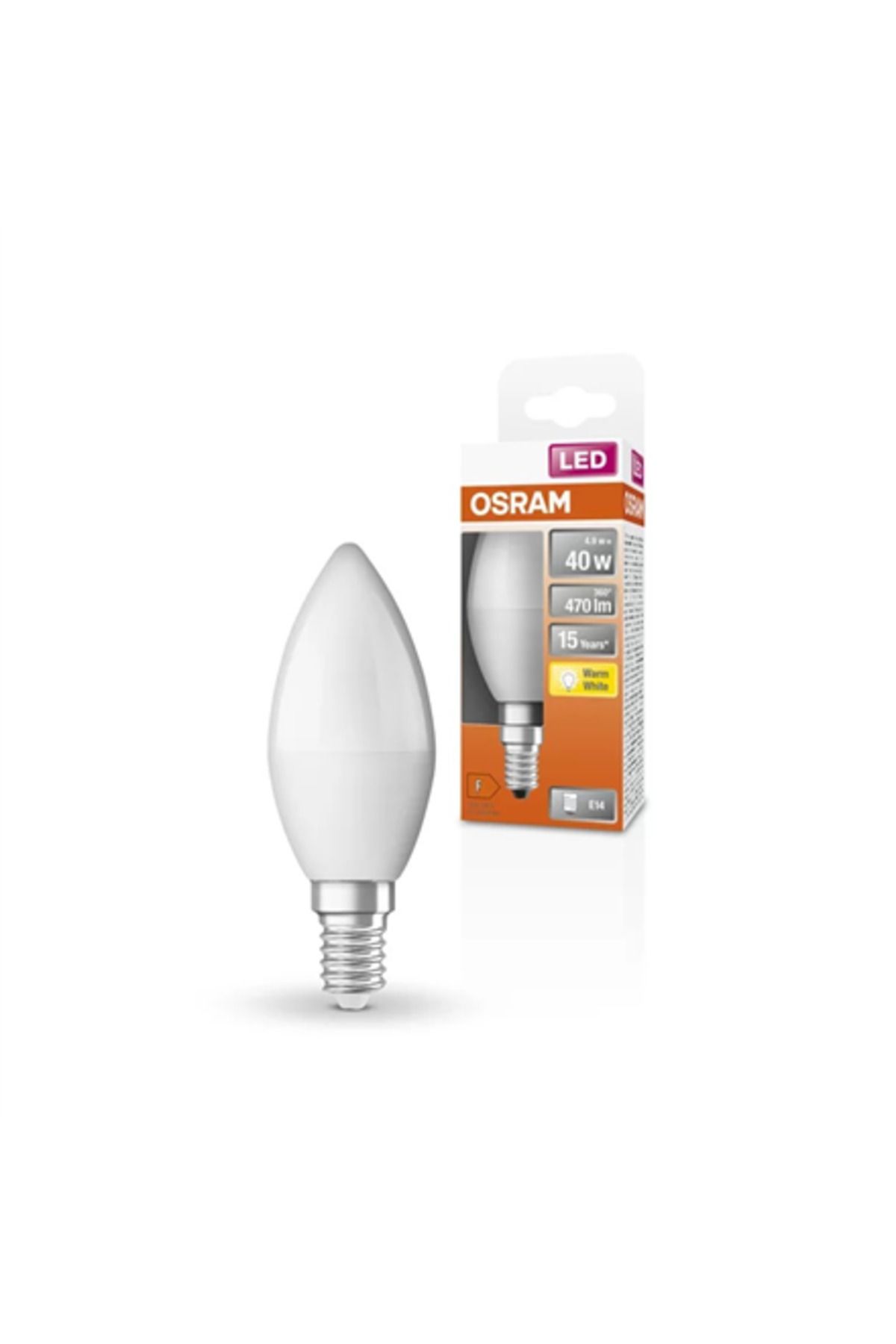 Osram-Bec LED E14 Parathom Classic B 40 4.9W/827 fără reglare intensității luminoase | Alb cald 3