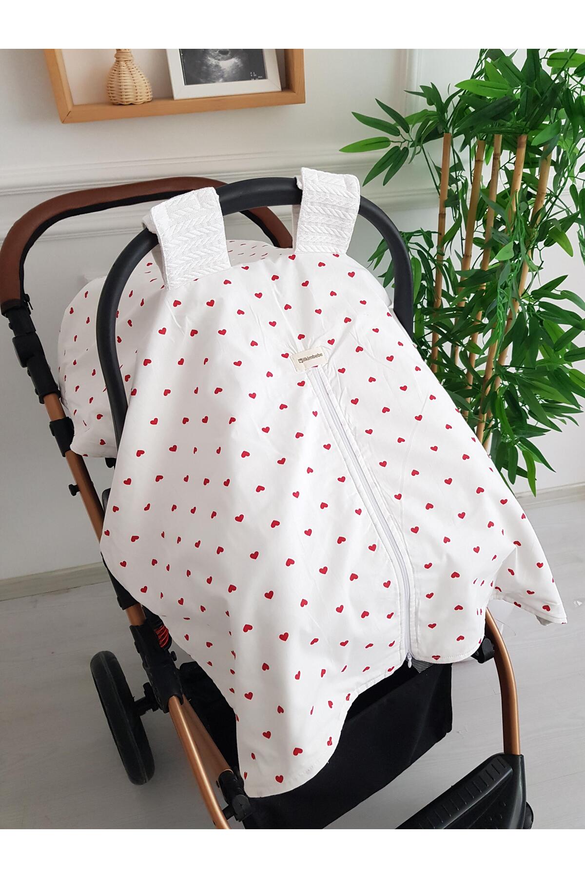 ib ilkimbebe Kalpli Fermuarlı Çift Taraflı Bebek Puset Örtüsü ve Minderi fotoğrafı 4 (önizleme)