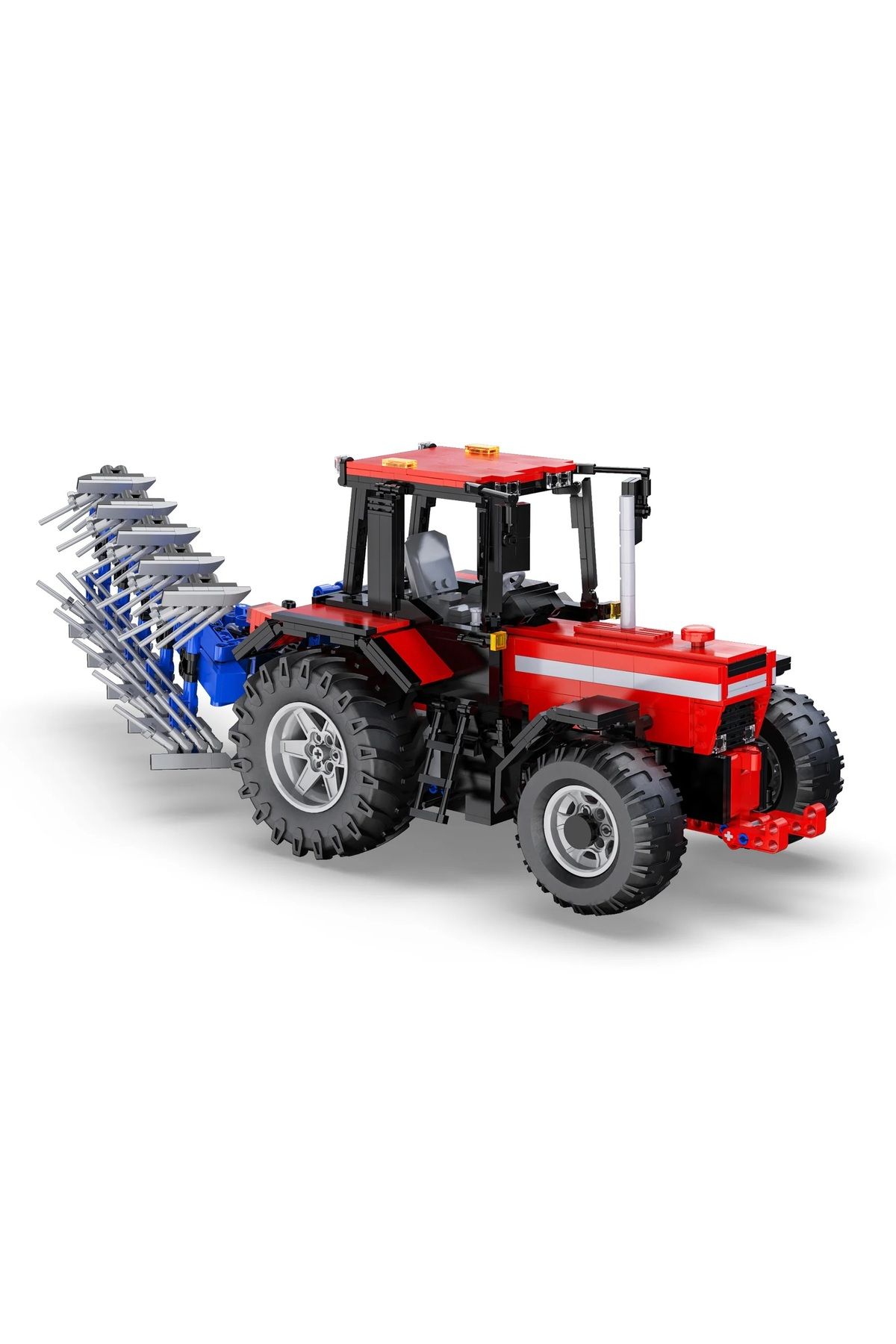 cada-Agricultural tractor with plow made of building blocks, scale 1:17, 1675 pcs 5