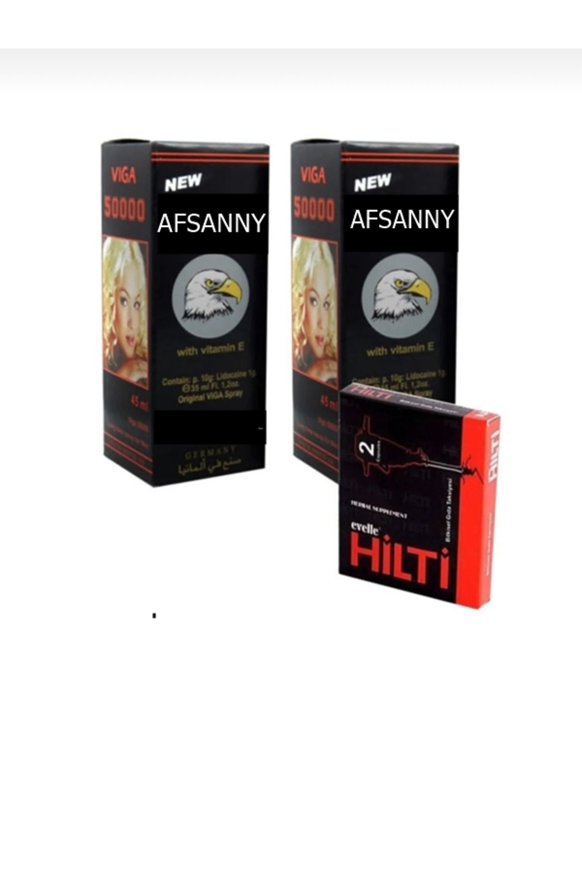 afsanny Delayvigaerkeklere Özel 50000 Sprey 2 Adet hilti Hediyeli