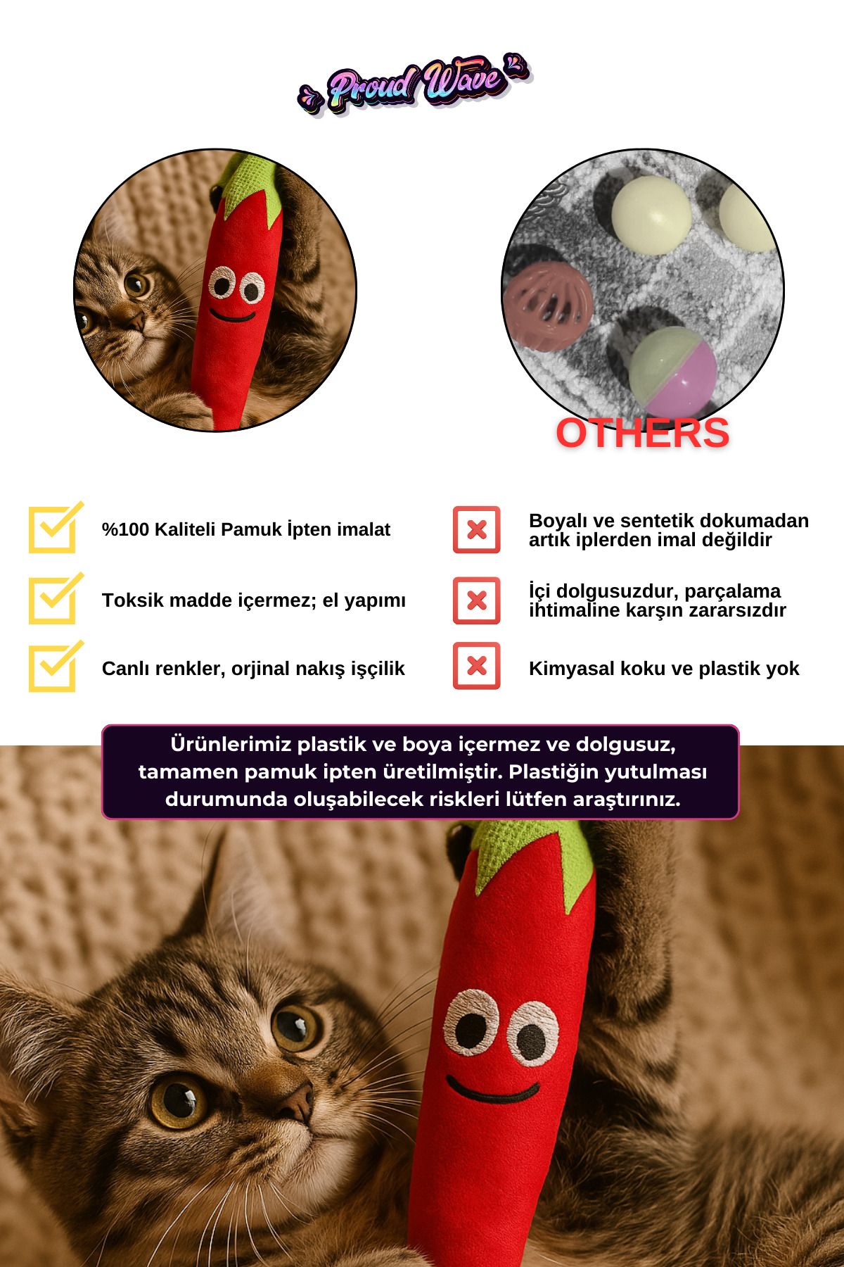 Proud Wave-Sound Cat Toy Rustling Catnip Matatabi Powdered Non-Filled Pepper Toy 3