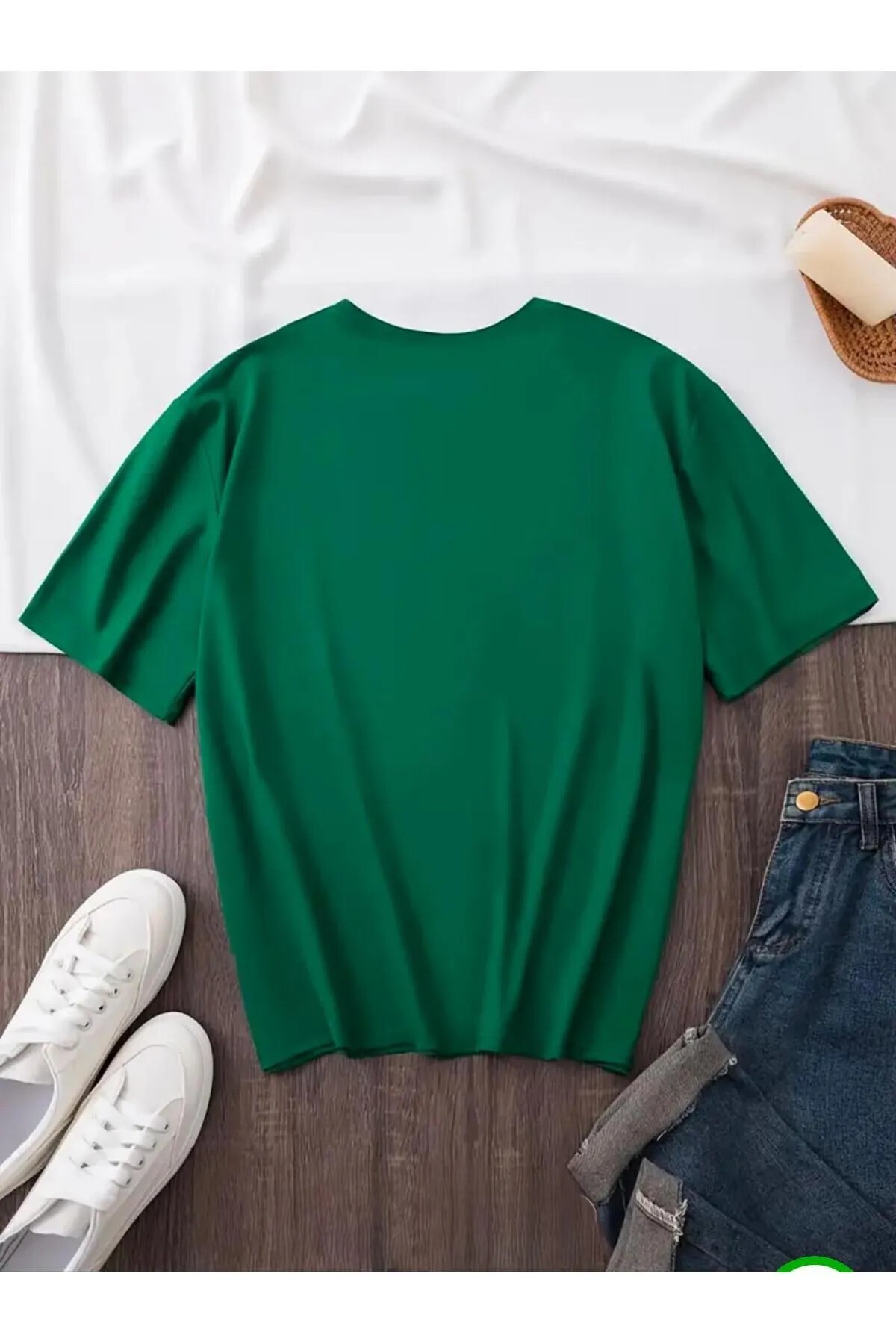 H&GHAMLEGİYİM  papatya desenli tişört - Rahat yuvarlak yaka, kısa kollu - Görsel 2