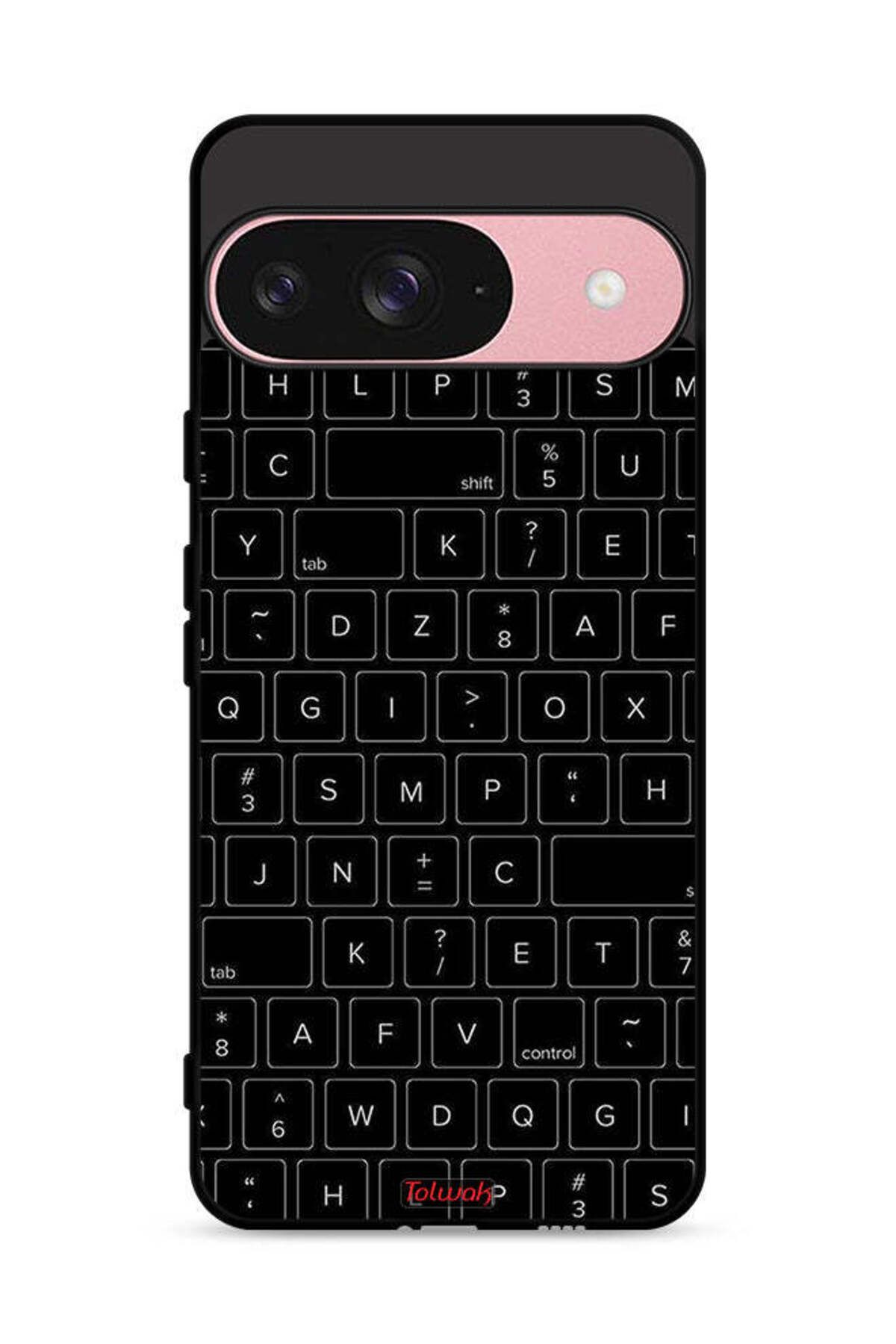 Tolwak-غطاء حماية لهاتف Google Pixel 9 بنمط مفاتيح لوحة المفاتيح العشوائية 1