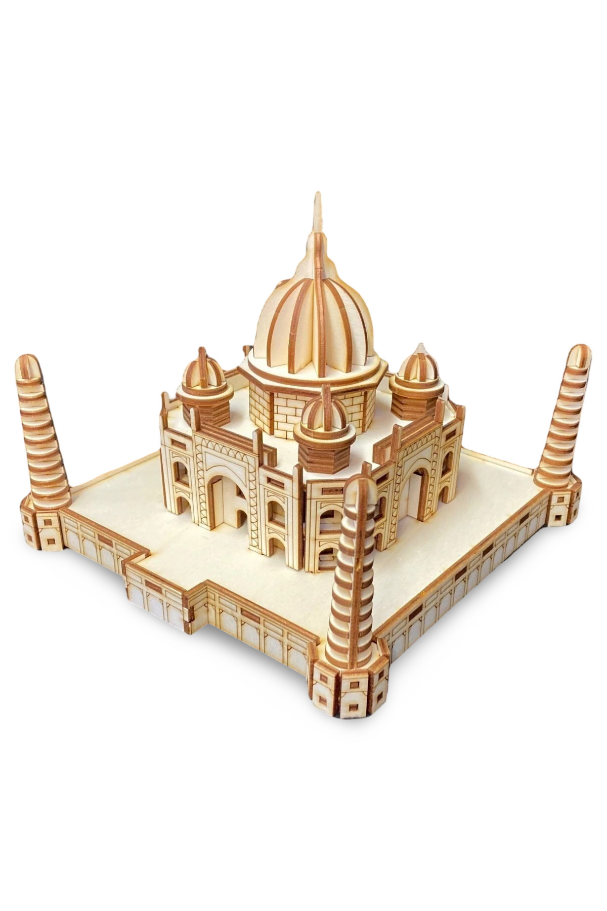 ALGWOOD-3D Wooden Puzzle Taj Mahal - 180 Pieces 3D Laser Cut Puzzle - 3D Architecture Model 4