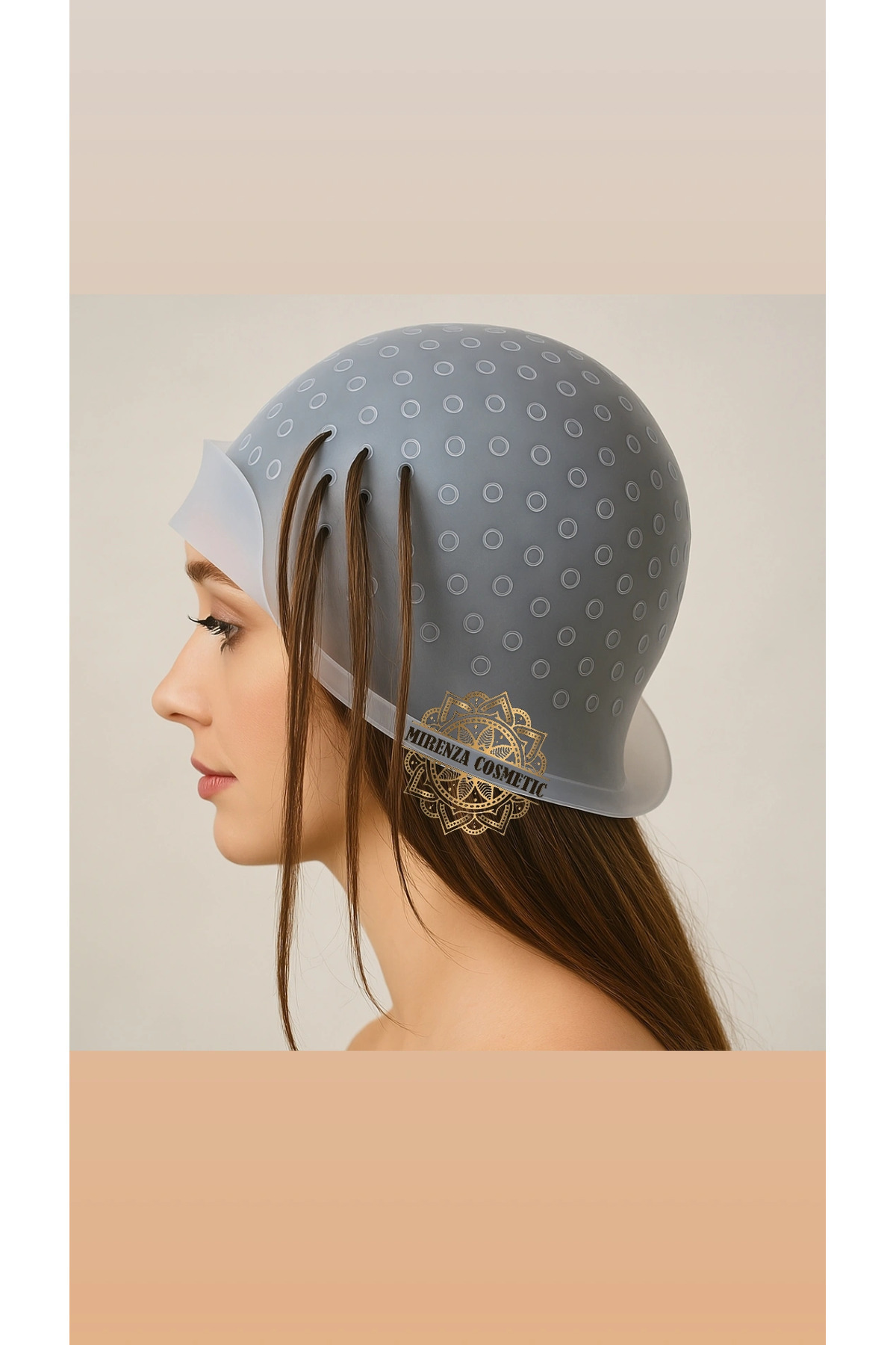 Genel Markalar Profesyonel Silikon Röfle Bonesi Ve Tığı – Şeffaf Delikli Saç Boyama Röfle Şapkası