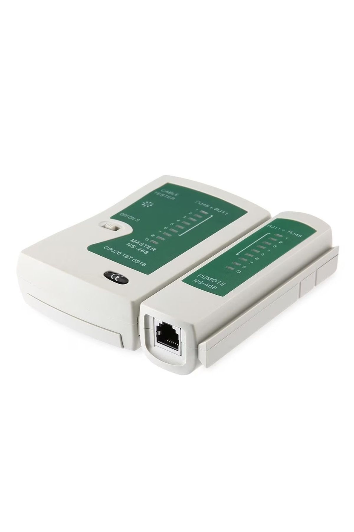 divendi-ro-LAN network cable tester, RJ45, RJ11, N21CL, Cat5, Ethernet and Line, incl. case, white/green 5