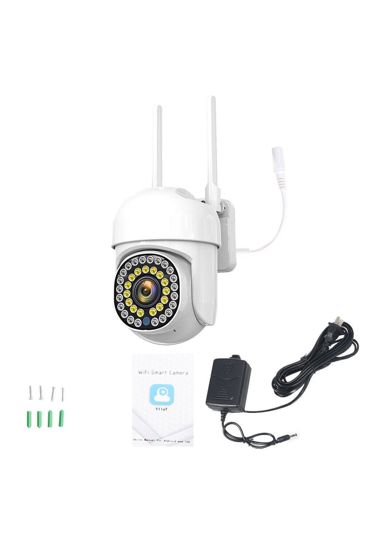 divendi-ro-Cameră de supraveghere CCTV IP inteligentă de 2MP, Wi-Fi, senzor de lumină și mișcare, infraroșu, alerte, albă 12