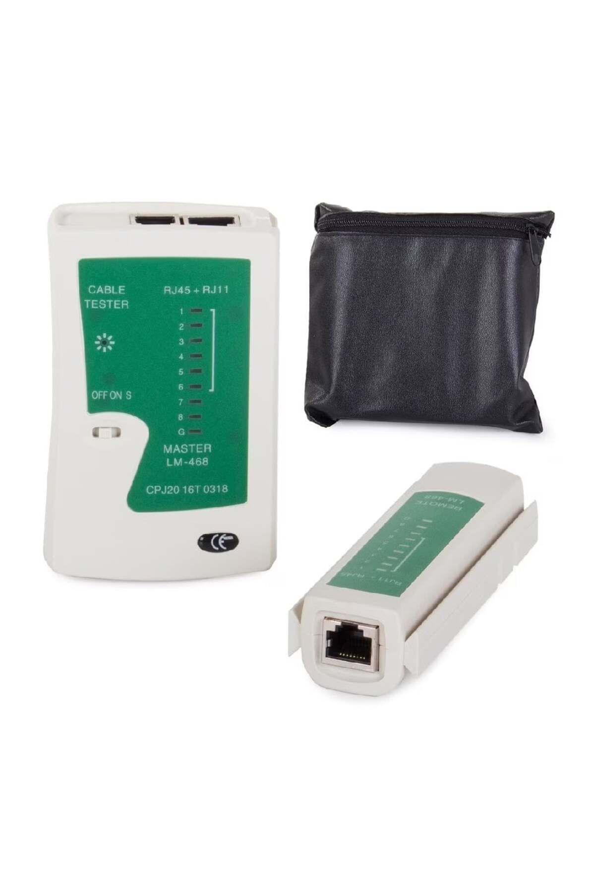 divendi-ro-LAN network cable tester, RJ45, RJ11, N21CL, Cat5, Ethernet and Line, incl. case, white/green 2