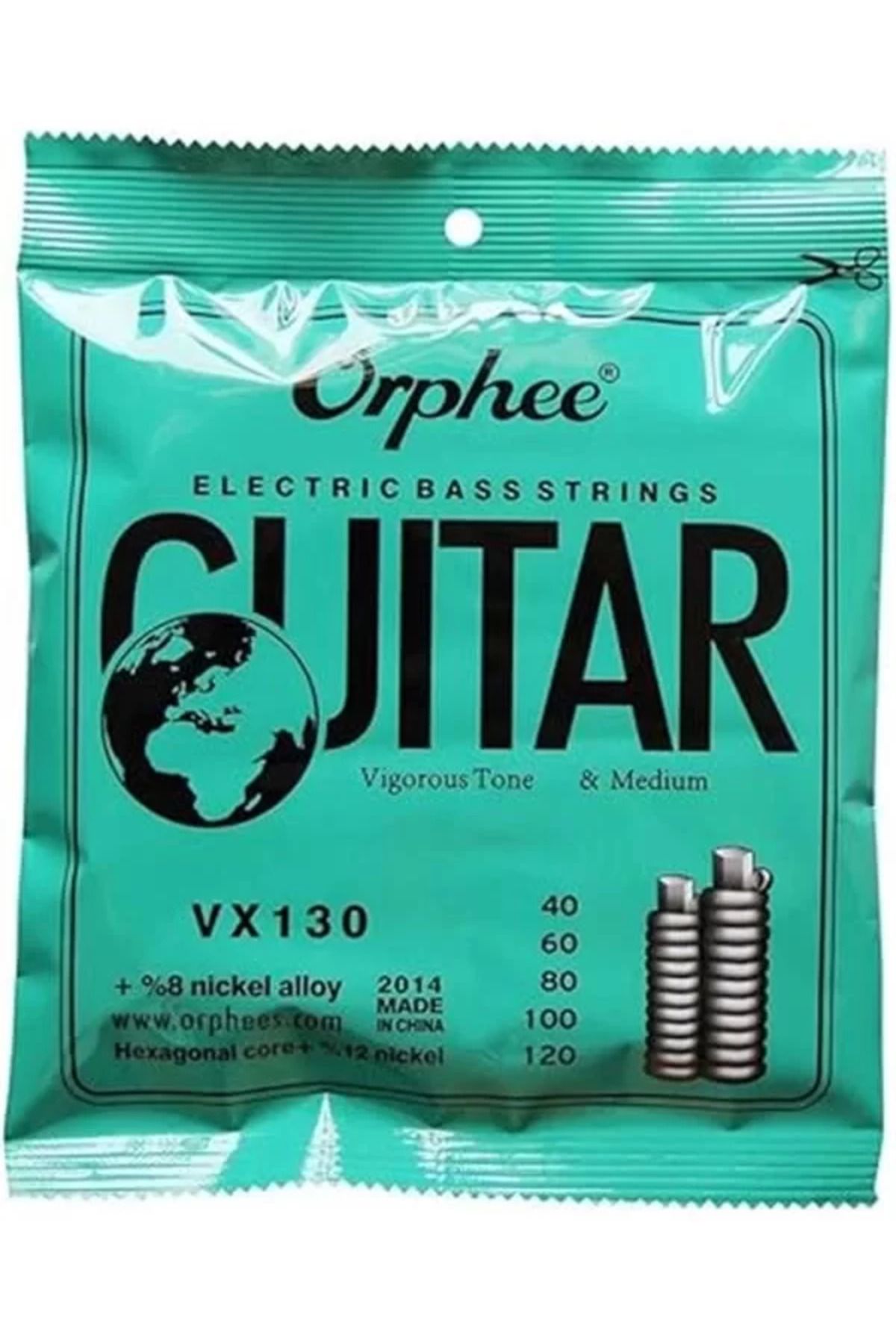 Raymond Joes-Orphee Vx130 Bass Guitar String 5 Strings 40-60-80-100-120 Hexagonal Core Steel Nickel Alloy 4