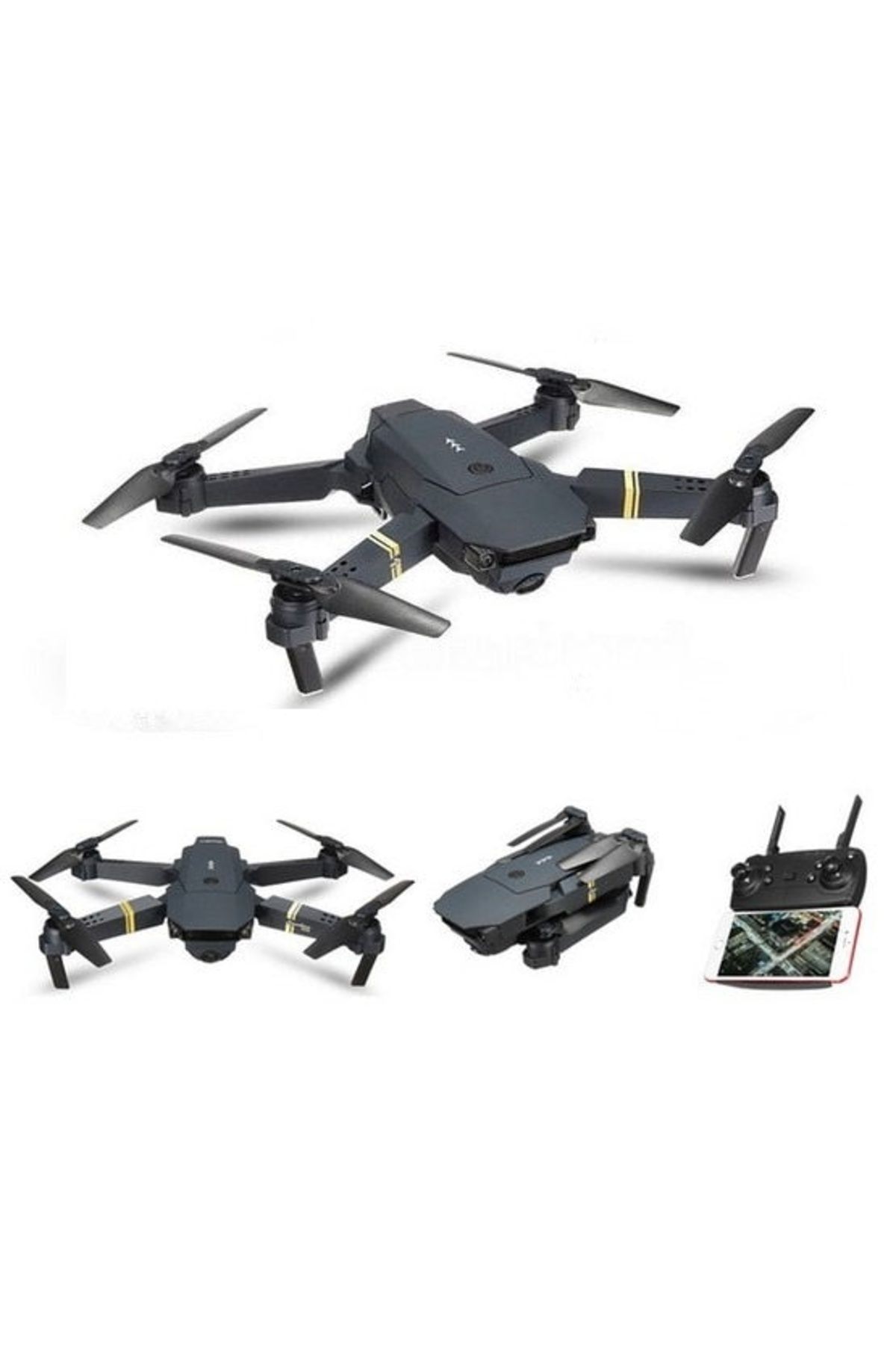 divendi-ro-Drone with 2MP Camera and 600mAh Battery, Return Home Button, Live Streaming to Phone - Black 3