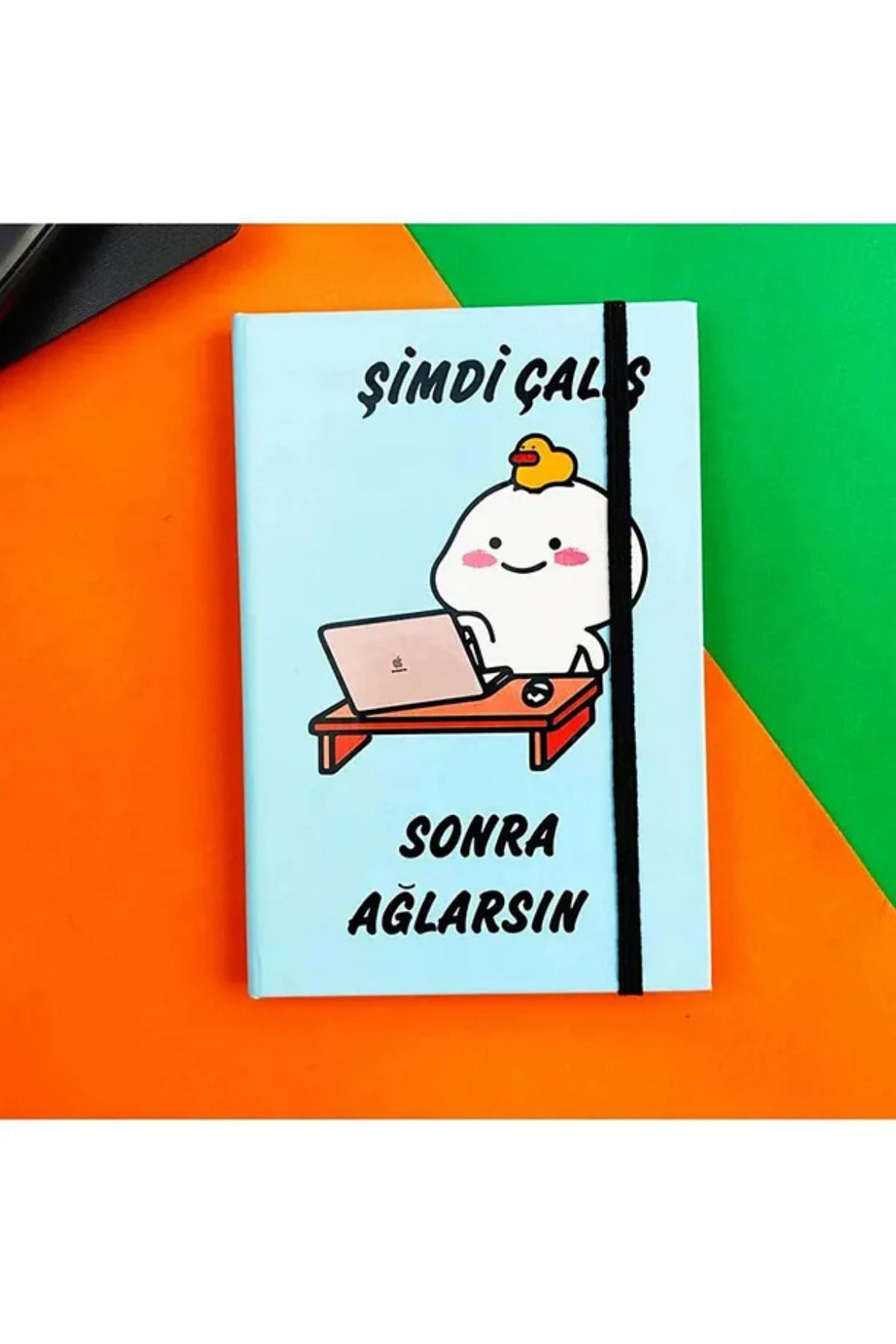 MİNGODAN-Designed Daily Elastic Notebook with Figure and Talking Design Unlined Notebooks 1