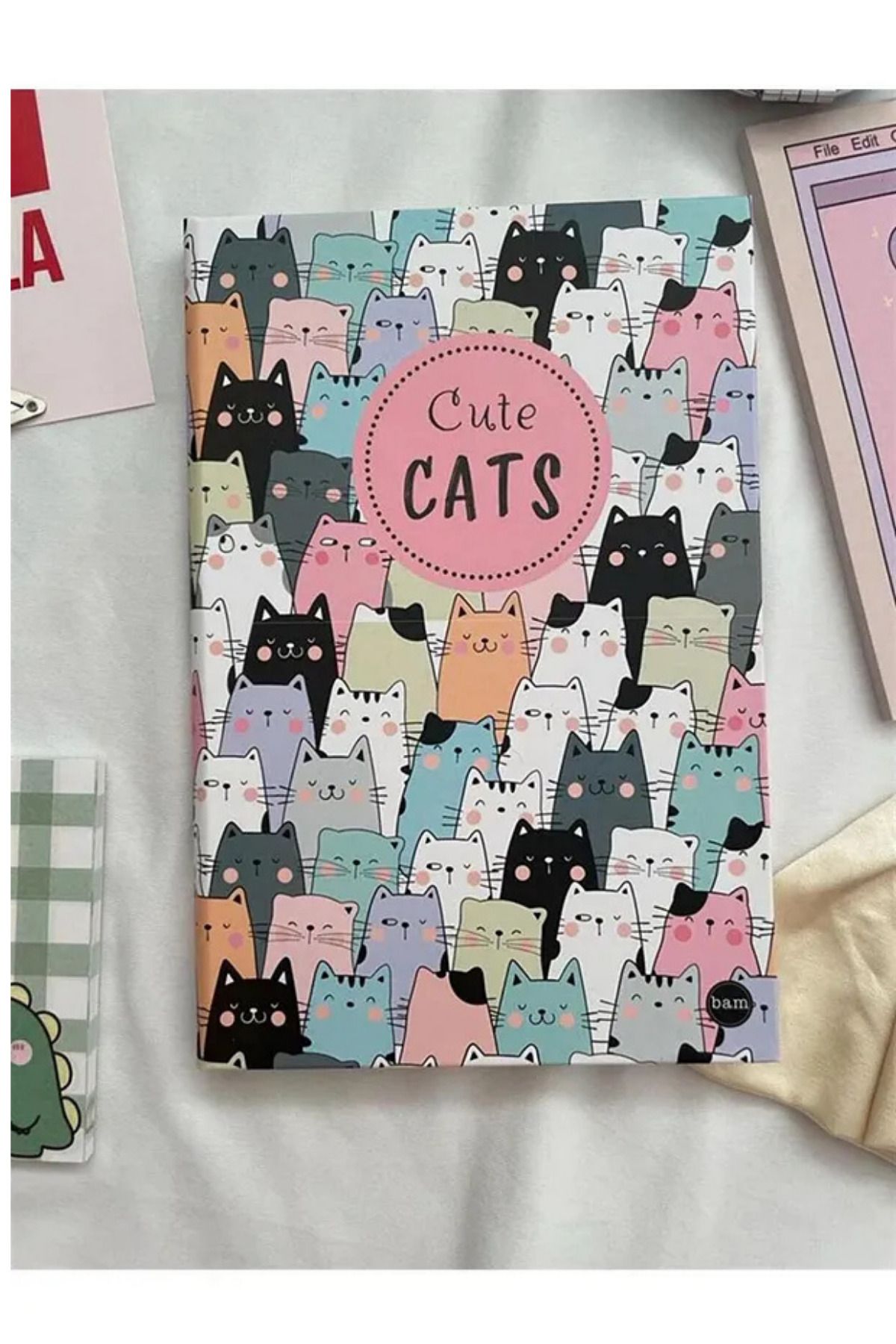 MİNGODAN-Designed Daily Elastic Notebook with Figure and Talking Design Unlined Notebooks 3