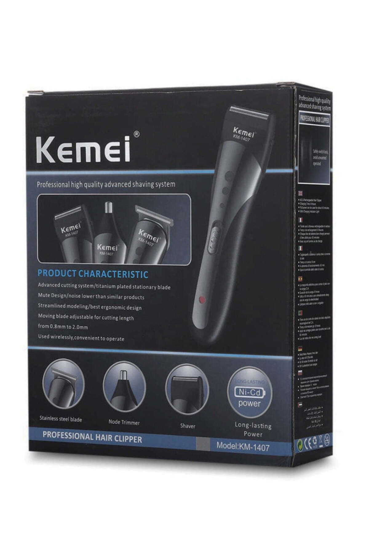 Generic-3-in-1 Rechargeable Hair, Beard & Nose Trimmer – Multi-Functional Grooming Kit with 4 Guide Combs, 2