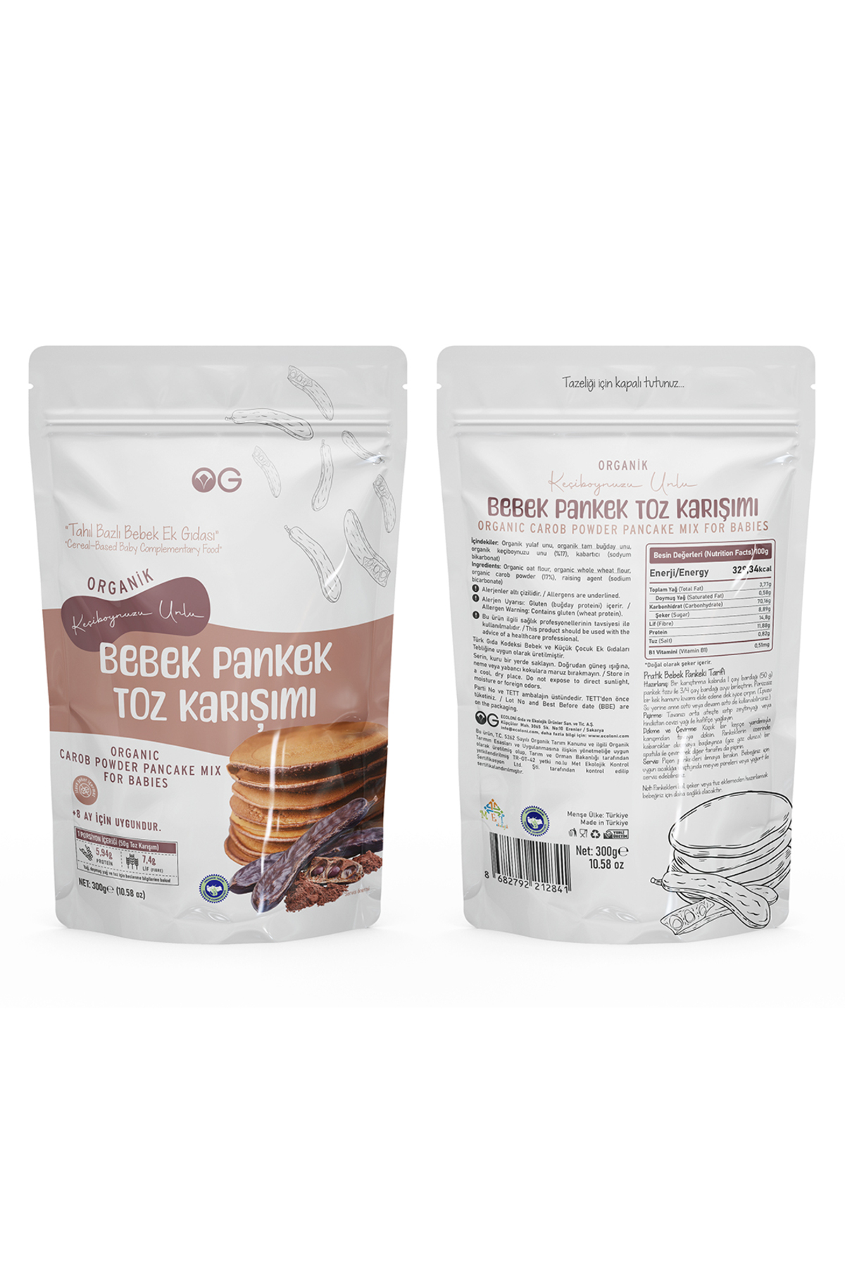 OG natural Bebek Pankek Toz Karışımı Seti +8 Ay fotoğrafı 4 (önizleme)