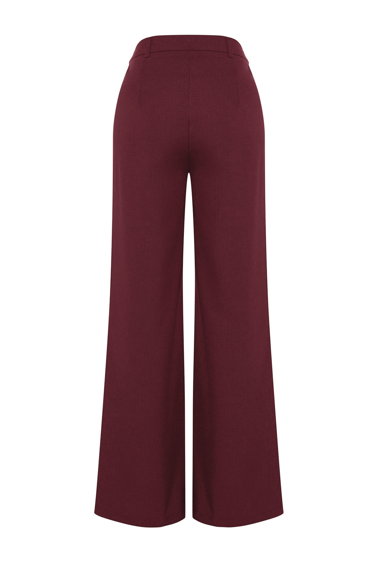 Trendyolmilla  Bordo Wide Leg/Geniş Paça Pilili Pantolon TWOAW22PL0475 - Görsel 12