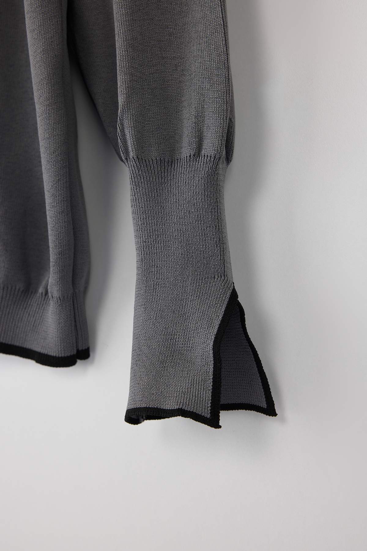 Trendyolmilla  Gri Düğme Detaylı Şeritli Triko Hırka TBBAW24AV00014 - Görsel 6