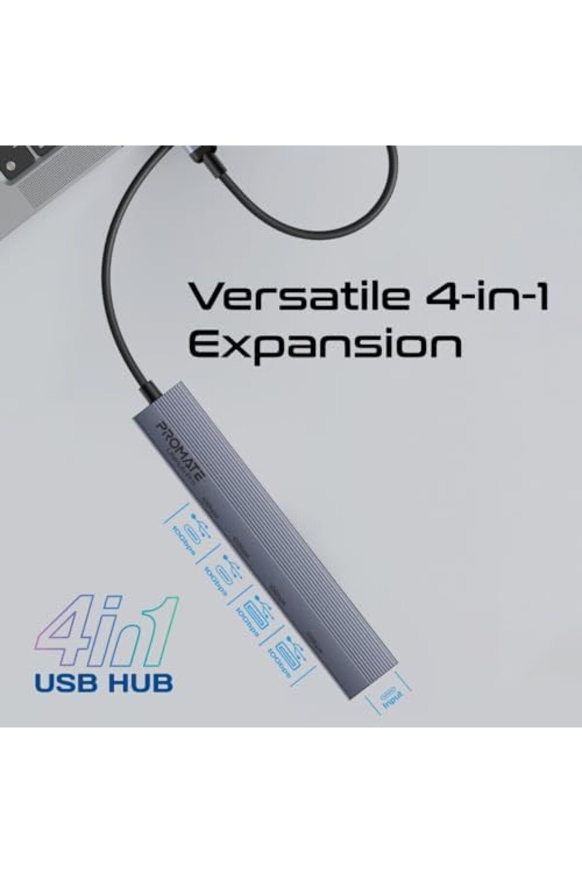Promate-4-in-1 Multi-Display Hub With Dual USB-A and USB-C Ports 2