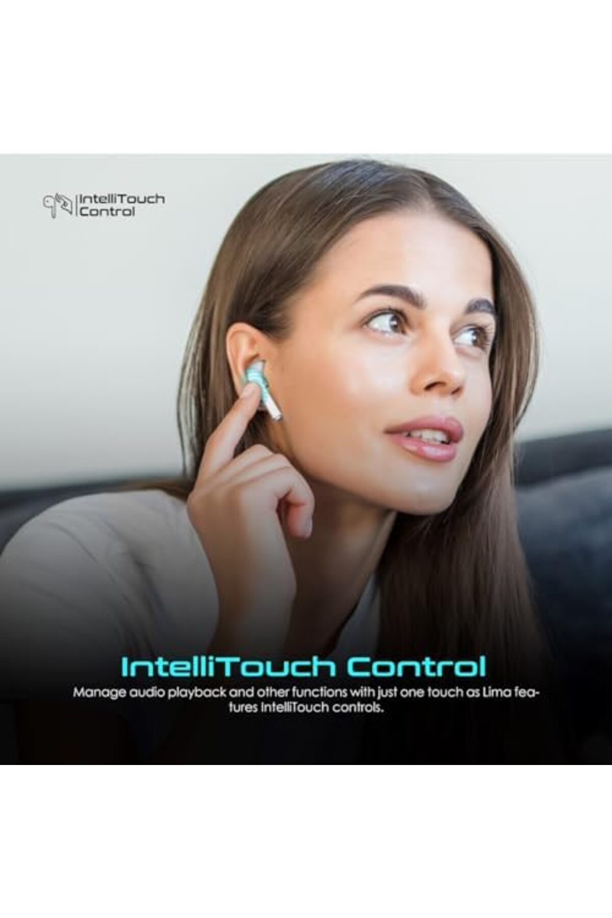 Promate-Wireless In-Ear Bluetooth 5.3 Earbuds with ANC, 30 Hours Playtime, Smart Touch Control, and 3