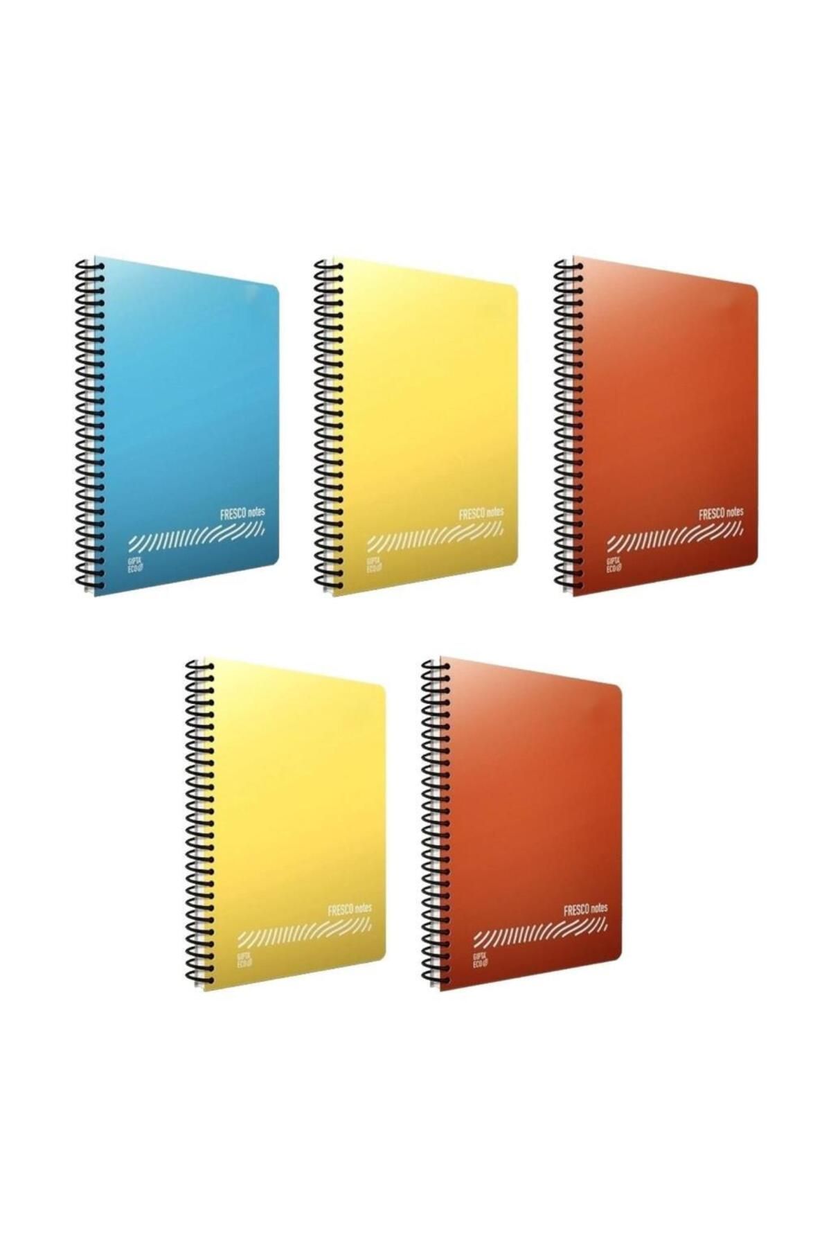 Gıpta-Eco Pp 80 Yp. A4 Spiral Pp. Cover Notebook 3 Checkered 2 Lines - (Frc) 1