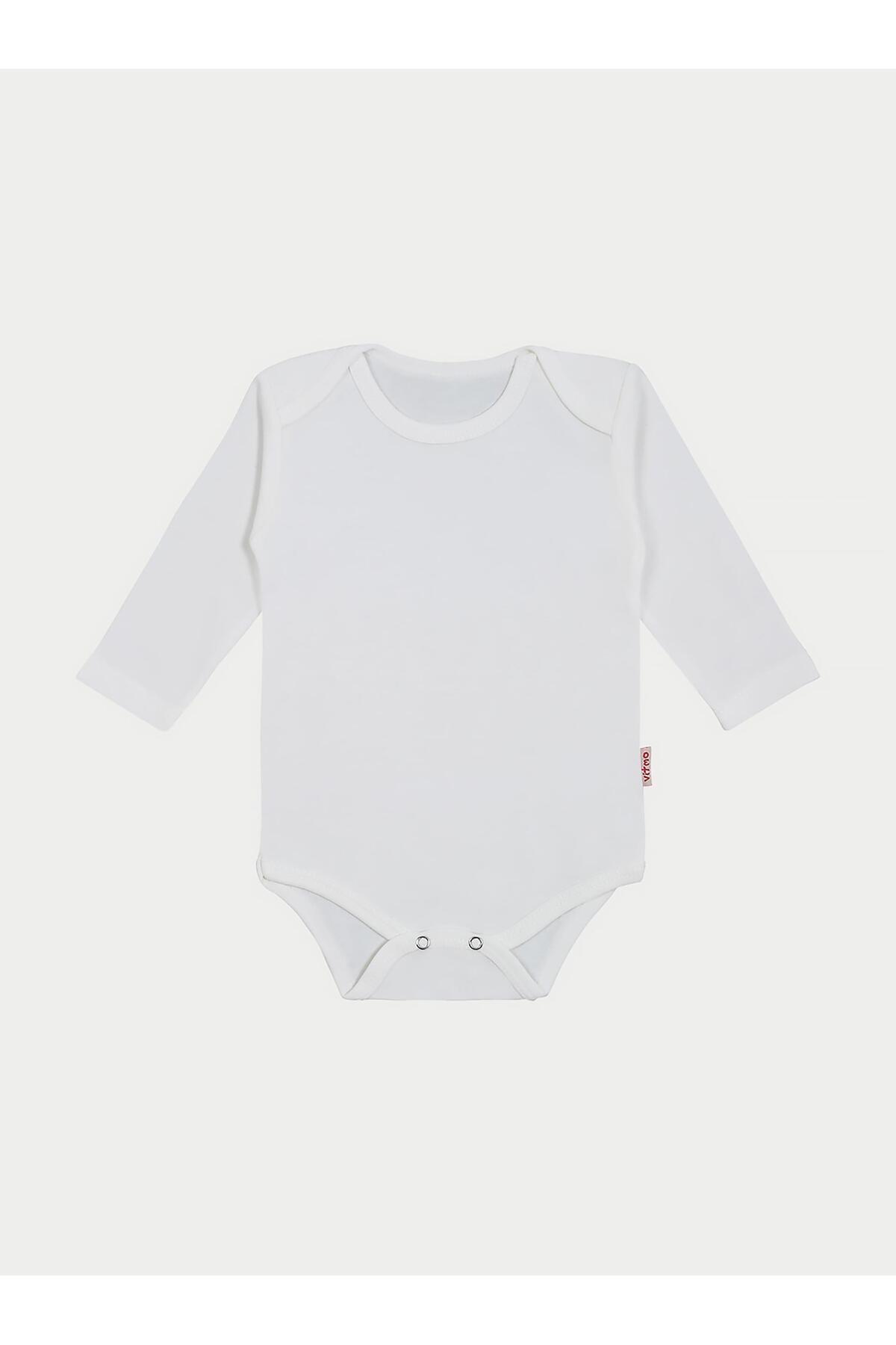 vitmo 5'li Bebek Uzun Kollu %100 Doğal Pamuk Çıtçıtlı Body Zıbın fotoğrafı 6 (önizleme)
