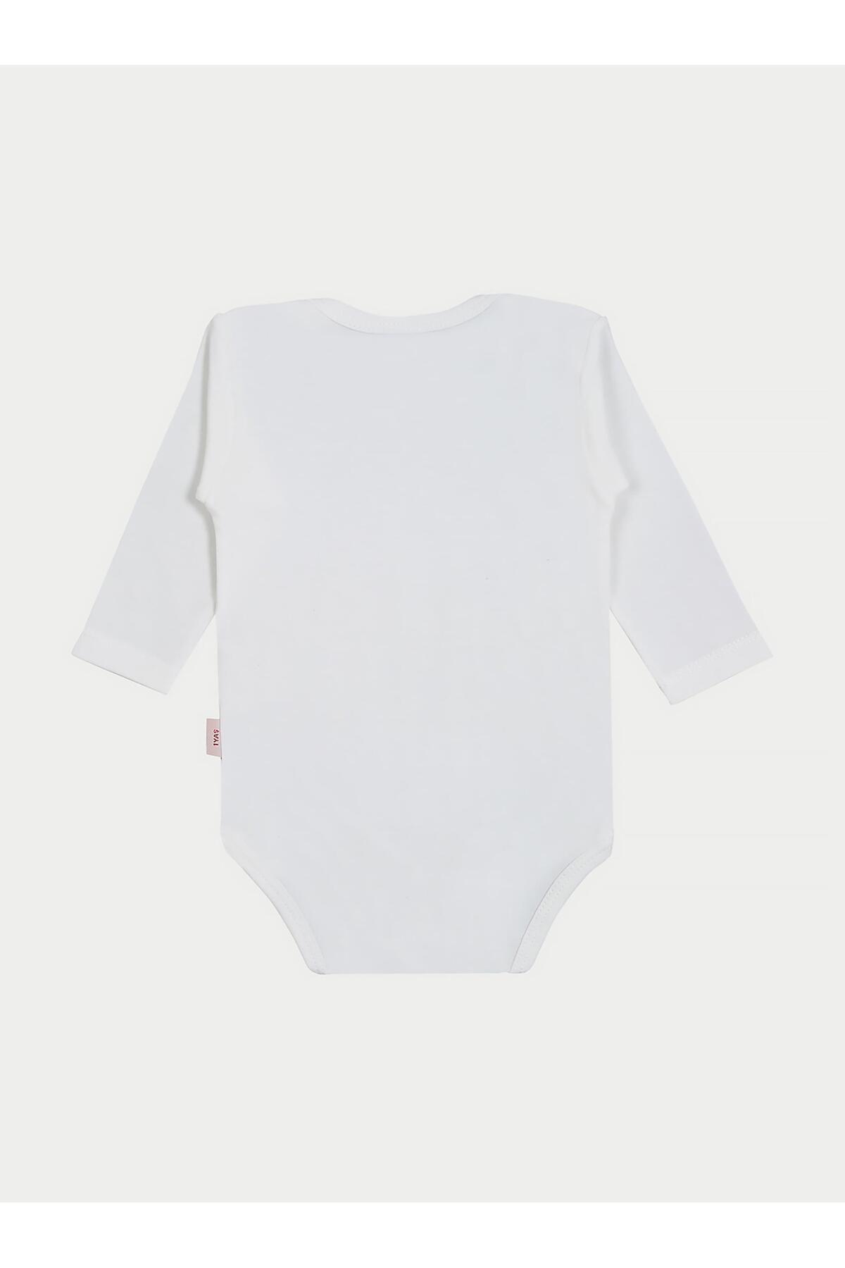 vitmo 5'li Bebek Uzun Kollu %100 Doğal Pamuk Çıtçıtlı Body Zıbın fotoğrafı 5 (önizleme)
