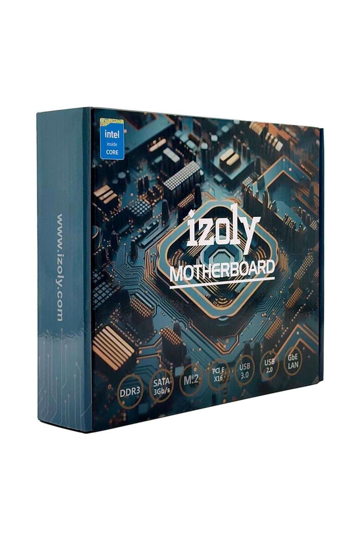 IZOLY-H61 Sata Ddr3 1600Mhz USB 2.0 Vga HDMI Audio Lan 1155P 2.3.Gen Motherboard 4