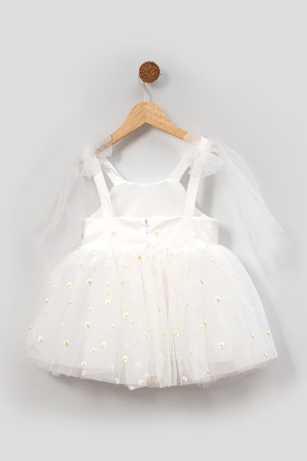 Baby Animals Kız Bebek Elbise Kız Çocuk Elbise Doğum Günü Parti Düğün Elbise Askılı Astarlı Papatya Elbise fotoğrafı 5 (önizleme)