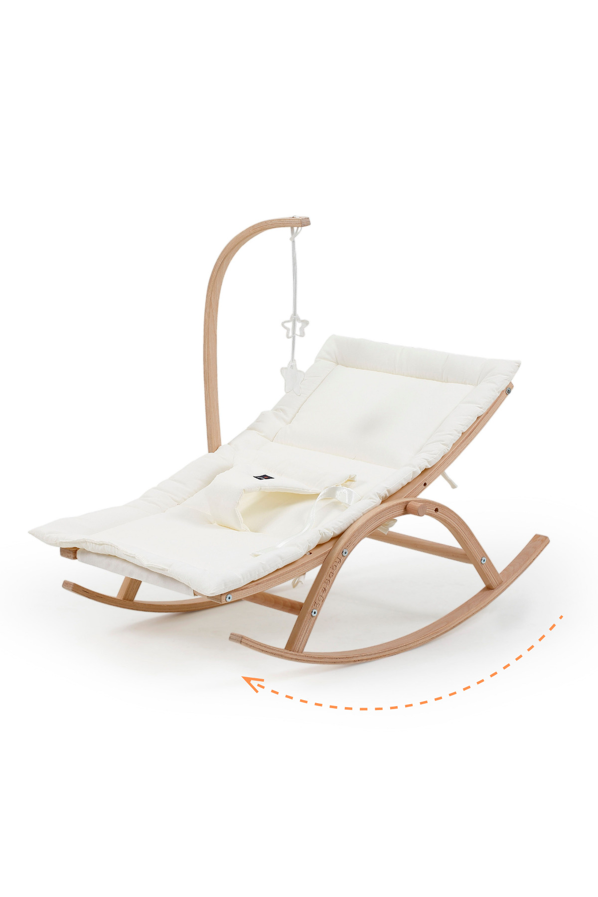 EGEBABY Doğal Ahşap Hug 2 Kademeli Doğal Sallanan Ana Kucağı Krem fotoğrafı 2 (önizleme)