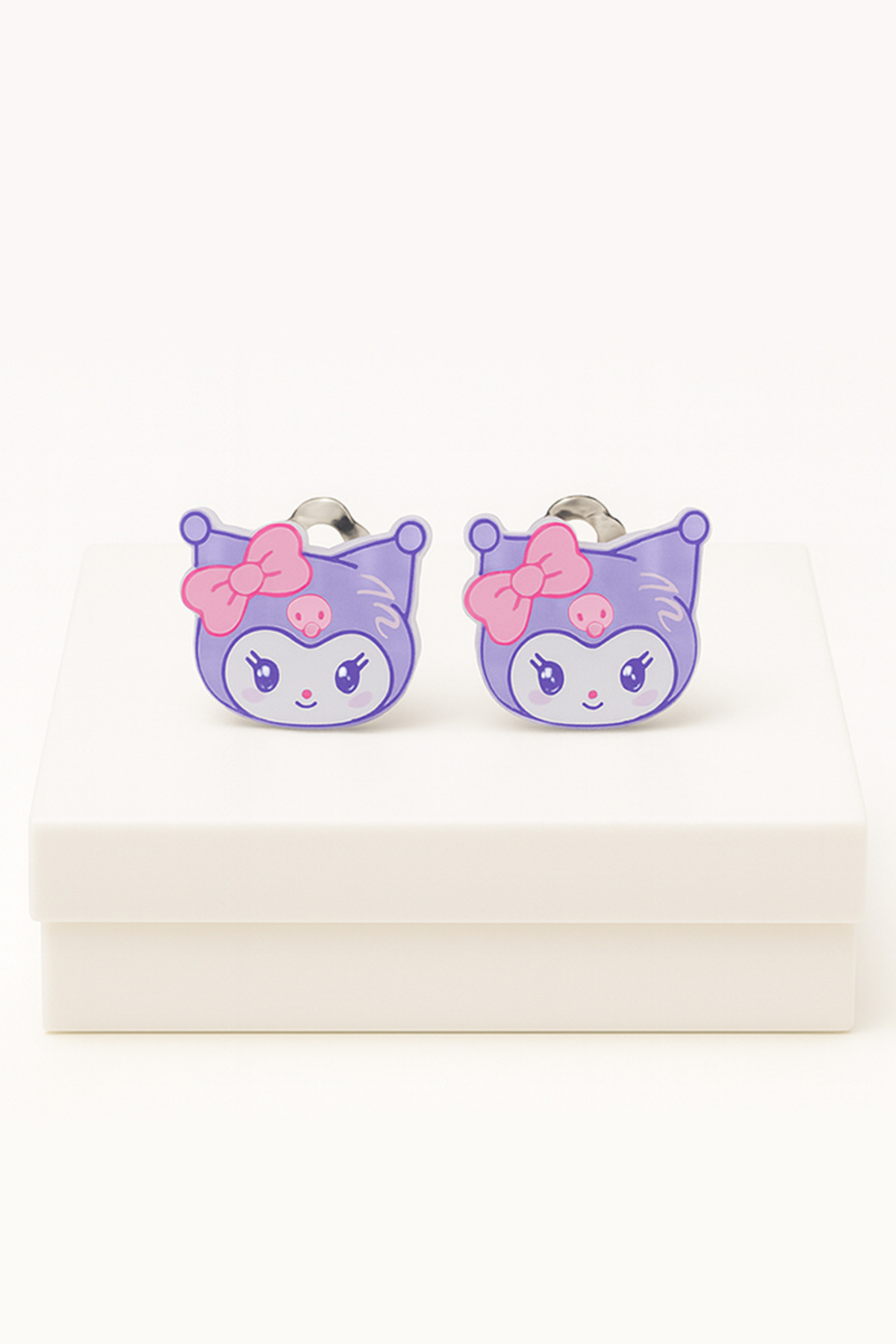 MakeWell-Boxed Glitter Kuromi Design Compression Earring Bracelet Set Boxed Kuromi Necklace Bracelet Set 2