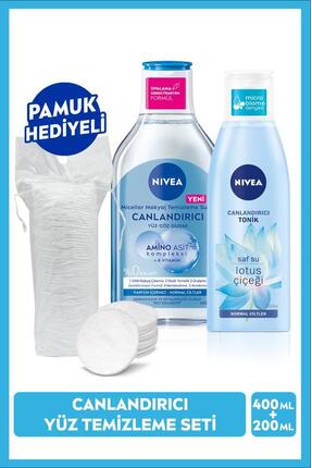 NIVEA Canlandırıcı Micellar Makyaj Temizleme Suyu 400ml Ve Nemlendirici Tonik...