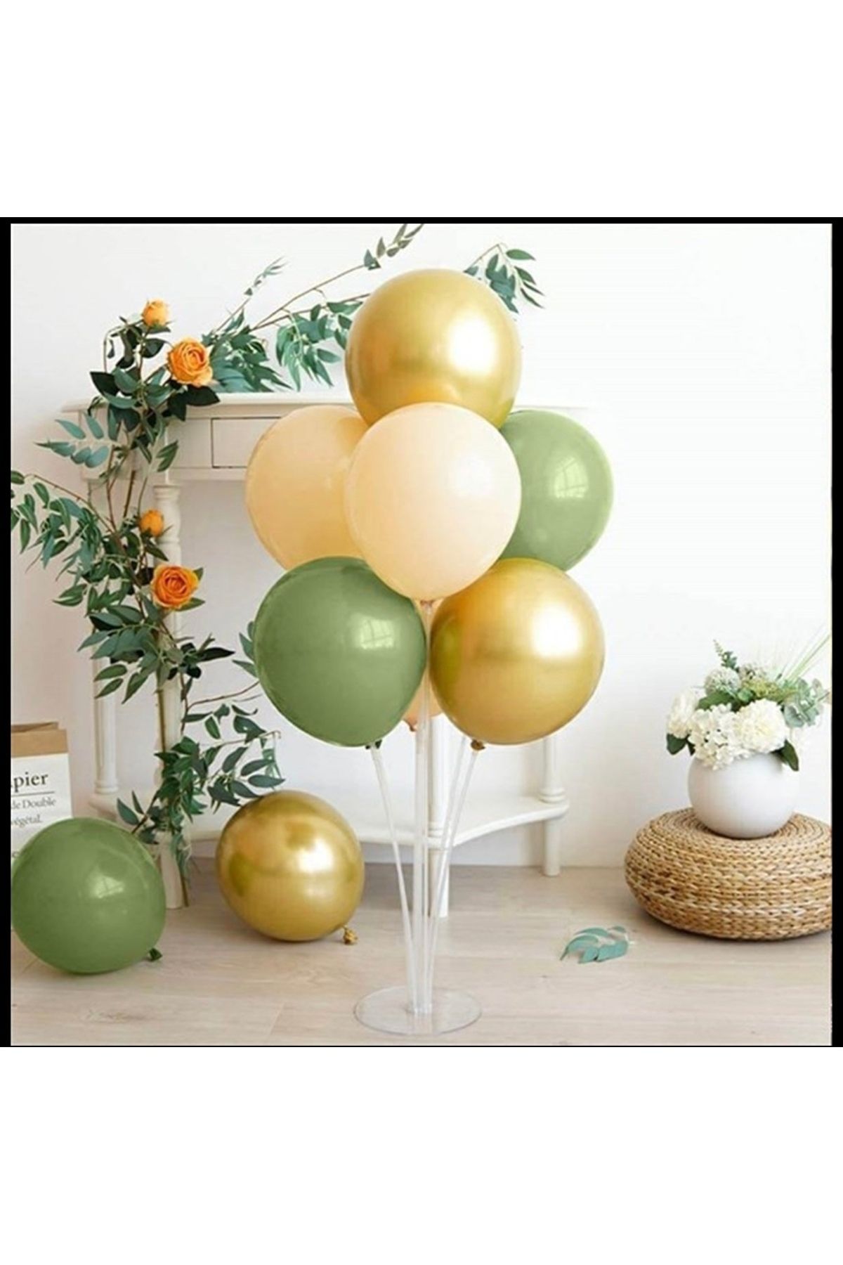 Deniz Party Store-2 Pieces of Standing Balloon Stand with 7 Sticks Set of 2 (Balloon Is Not Included.) 7