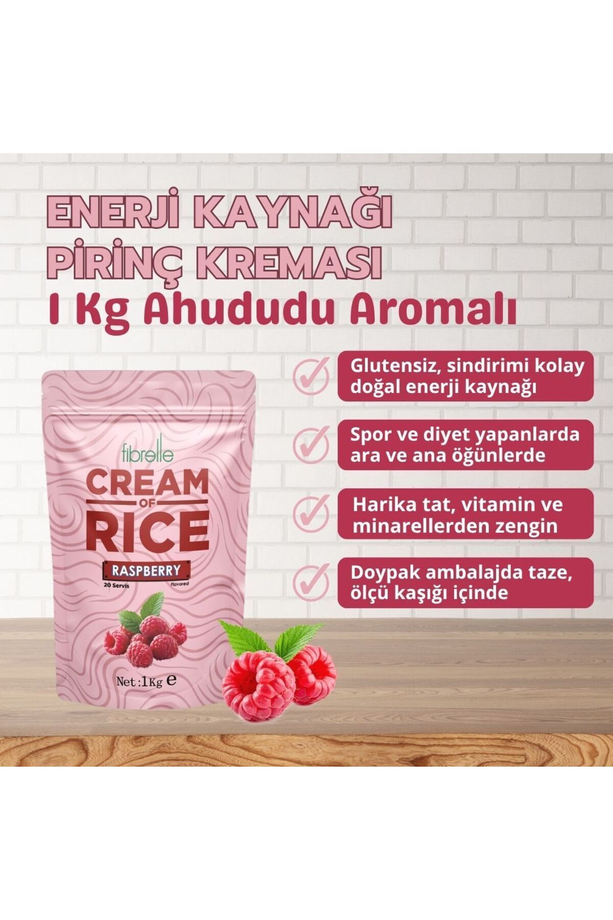 Fibrelle-Cream of Rice Raspberry 1 kg 3