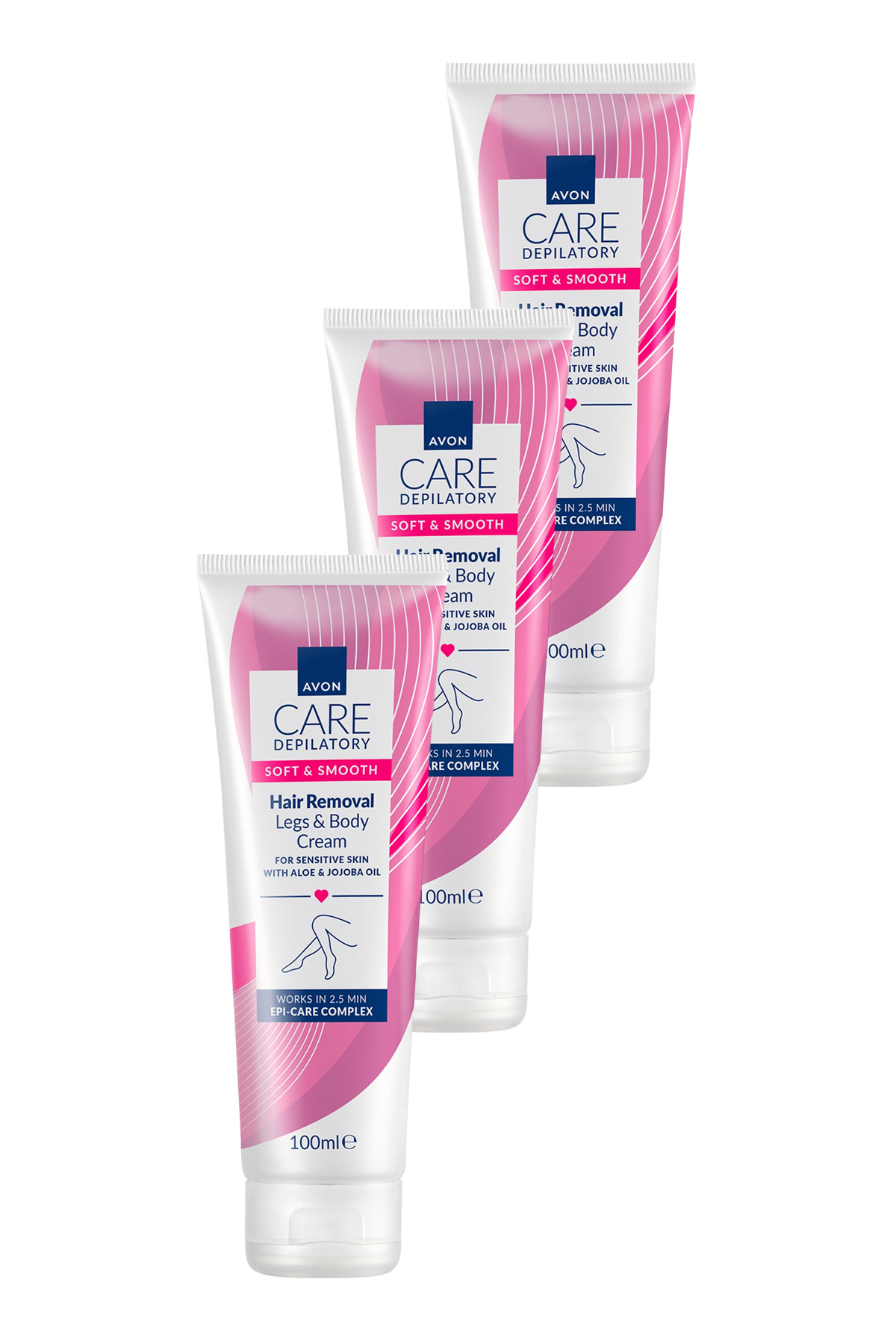 AVON Works Vücut İçin Tüy Dökücü Krem 100 Ml. Üçlü Set