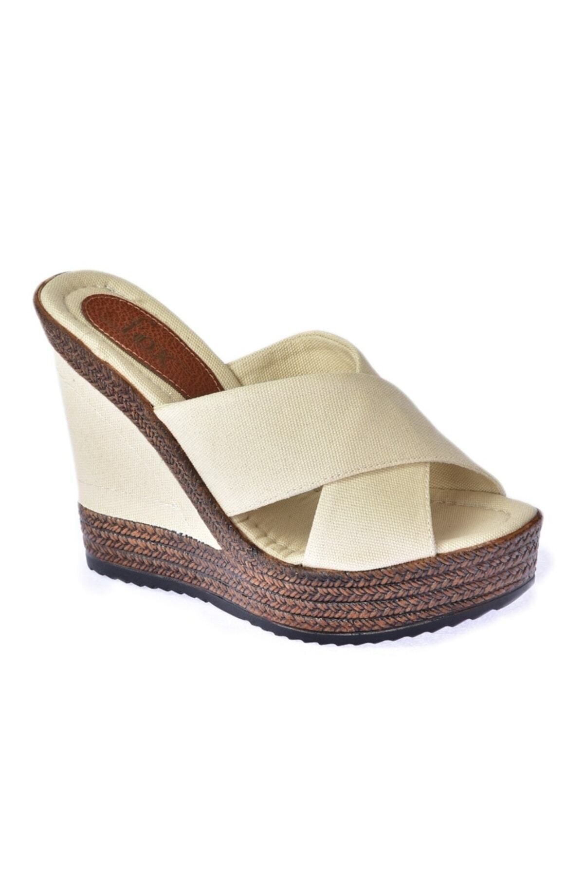 Fox Shoes-شبشب نسائي بيج F674072005 7