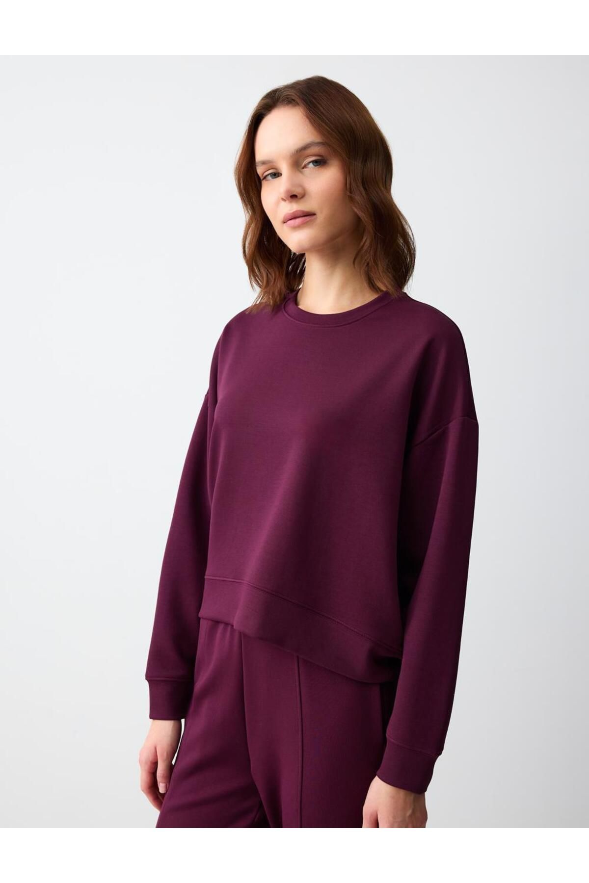 Jimmy Key-Sumac Relaxed Fit Crew Neck Long Sleeve Knitted Sweatshirt 3