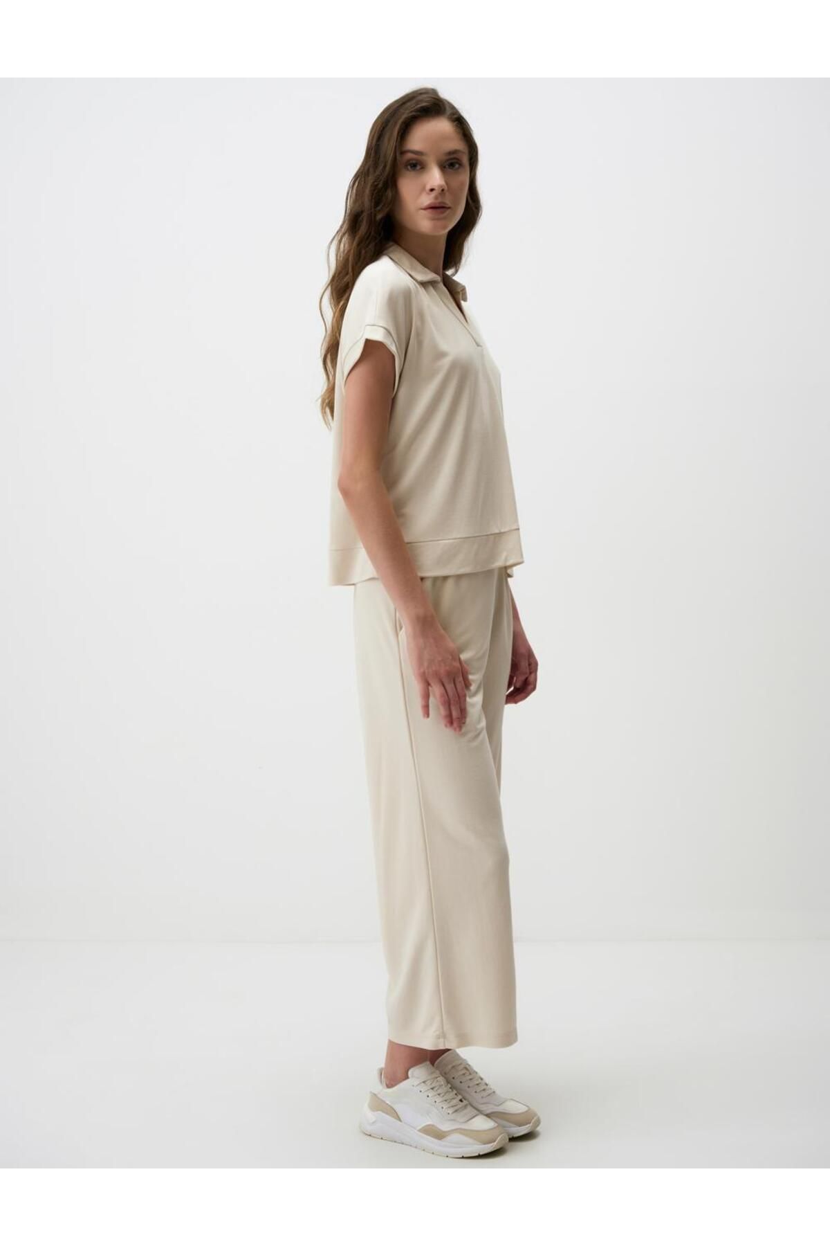 Jimmy Key-Beige Wide Leg Comfortable Jogger Pants 3