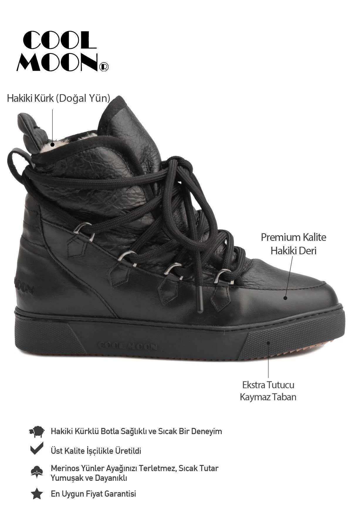 Cool Moon Kürklü Sneaker Bot 365051 görsel 2