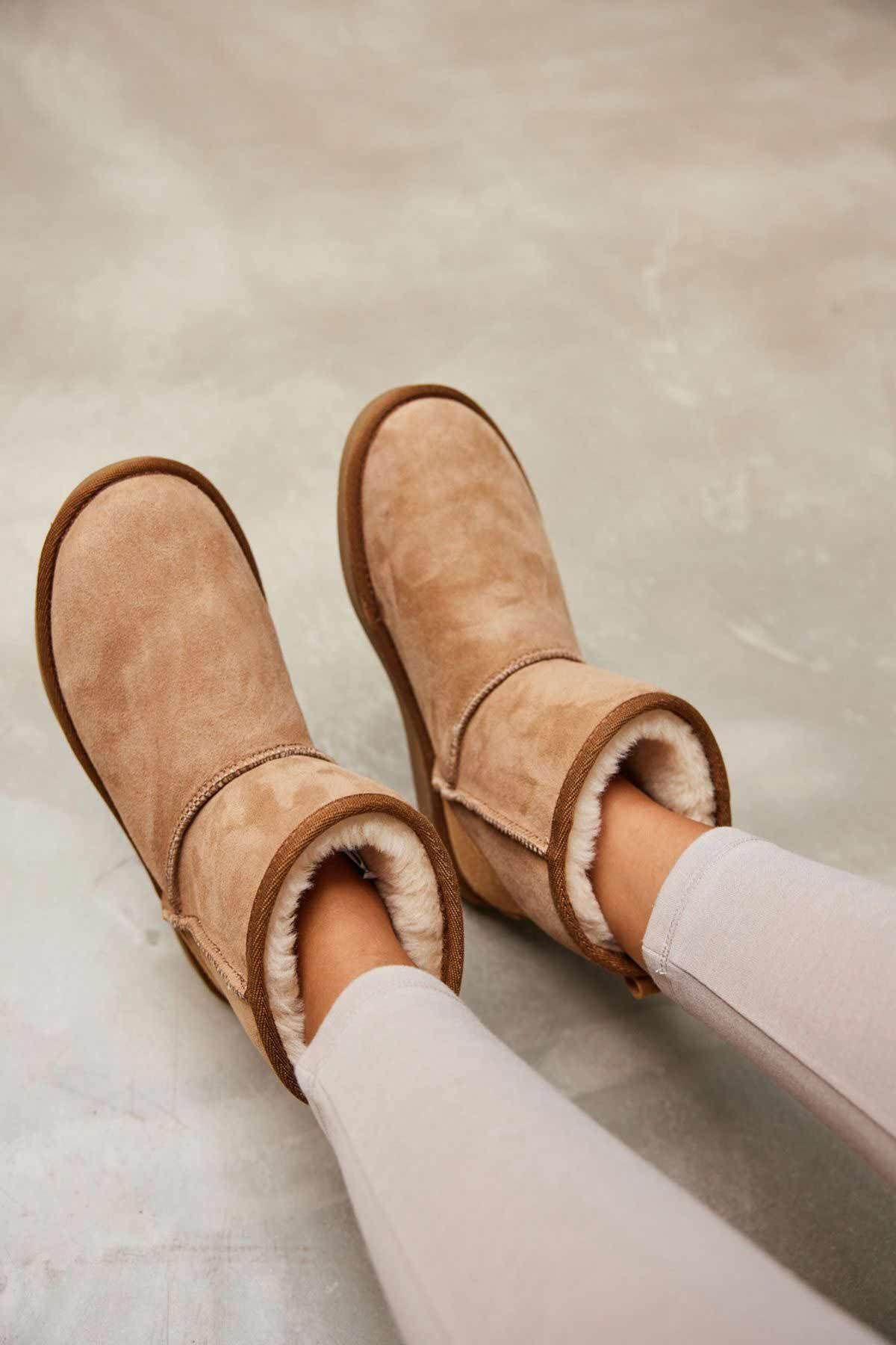 Pegia-Women's Brown Classic Short Boots 191021 5