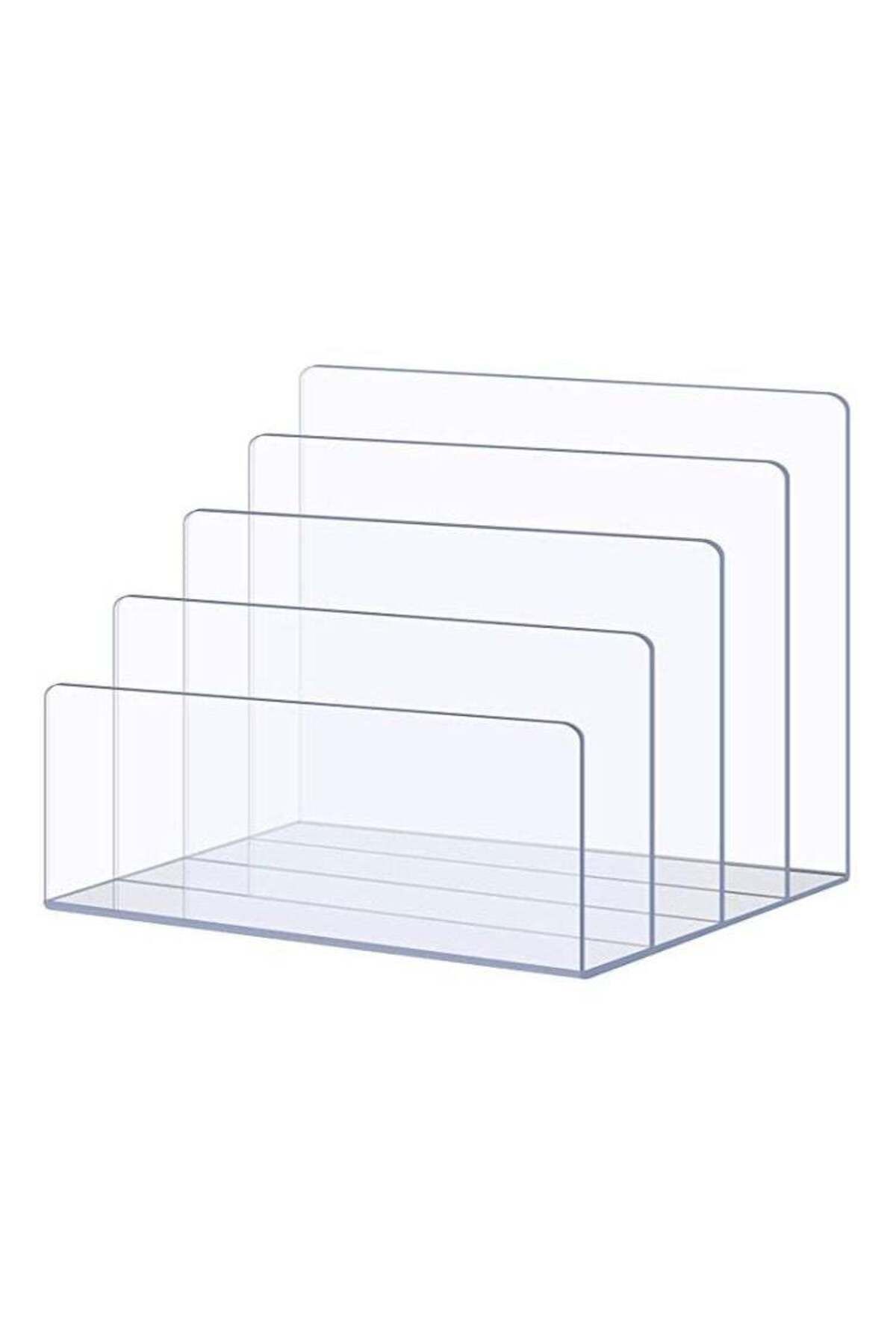 SMARTPOINTS-File Organizer for Desk Mail Organizer Countertop 4-Section File Holder 5