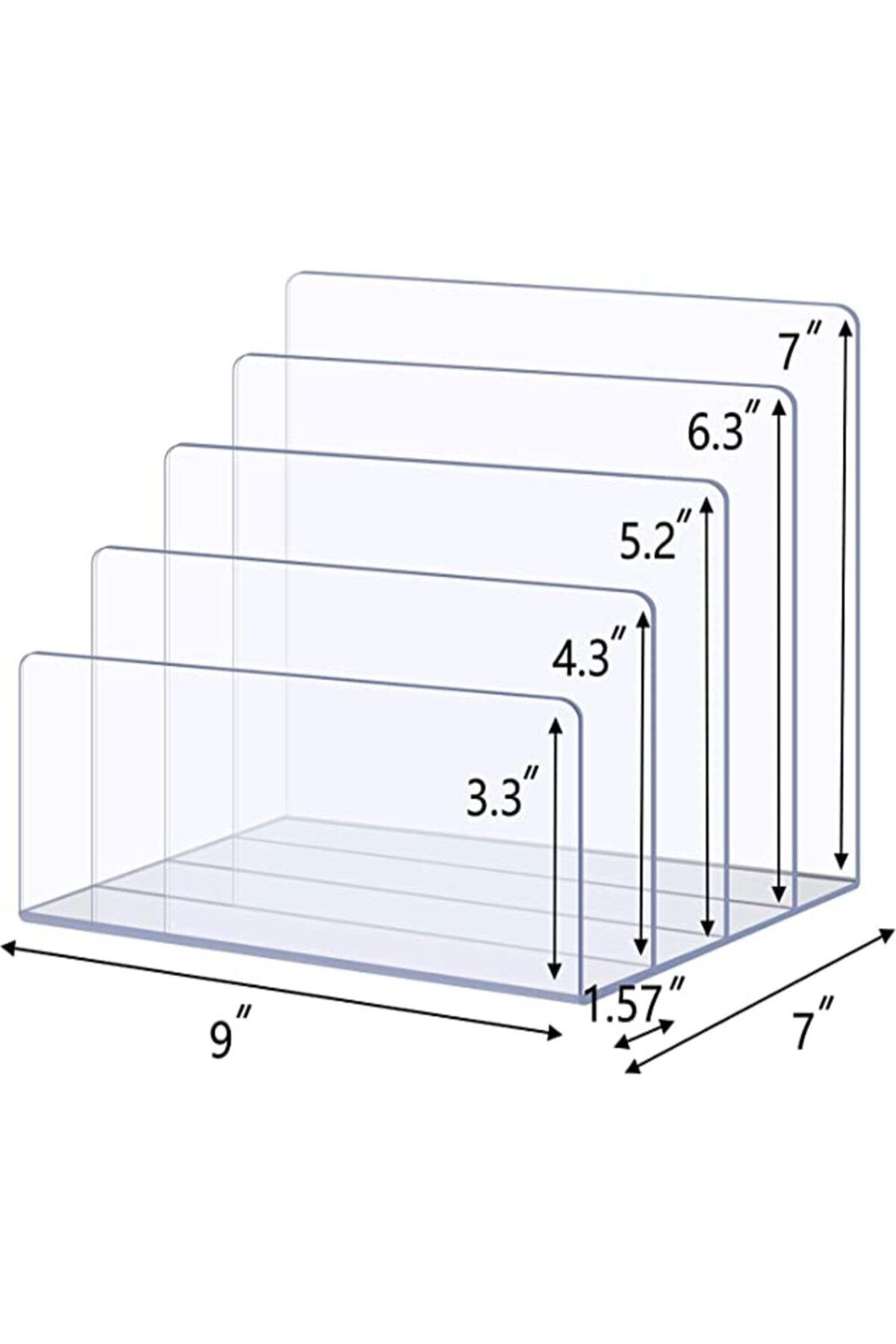 SMARTPOINTS-File Organizer for Desk Mail Organizer Countertop 4-Section File Holder 4