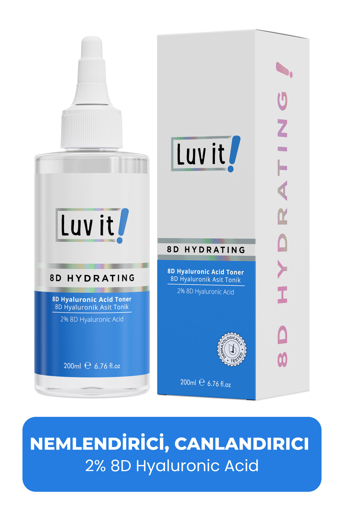8d Yoğun Nemlendirici Hyaluronik Asit Tonik 200 ml - Derinlemesine Cilt Bakımı Ve Nem Desteği — L114 — تصویر 7 از 7