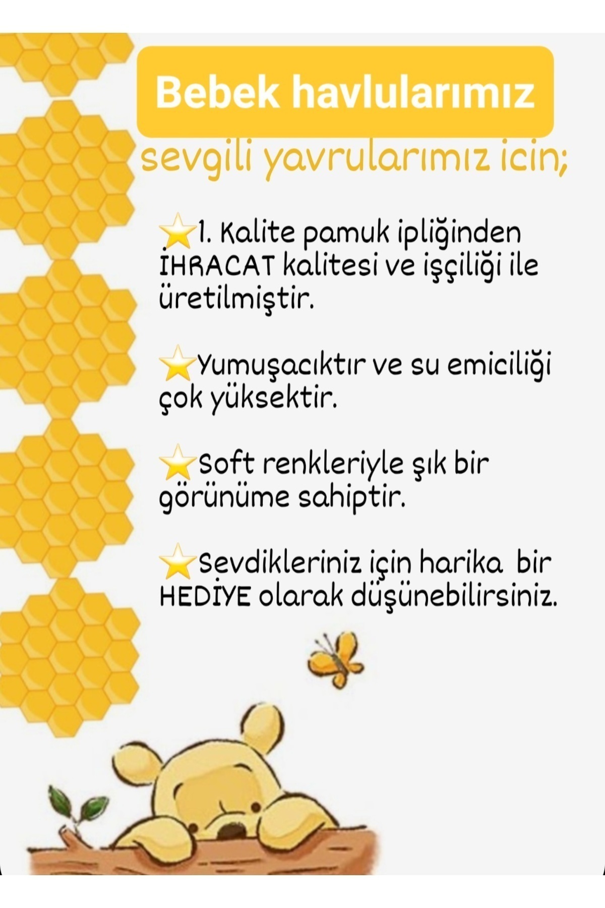 Alpar Tekstil %100 Pamuklu Yumuşacık Kız-erkek Yenidoğan/bebek Banyo Kundak Havlusu Beyaz/ördek fotoğrafı 7 (önizleme)
