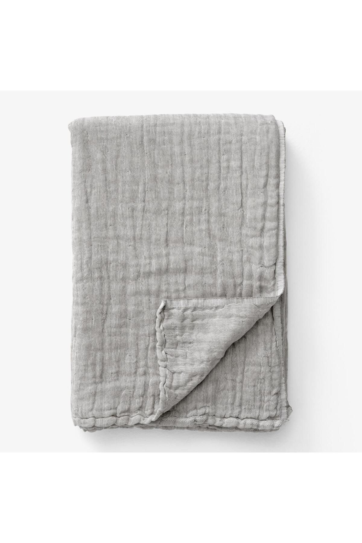 Miespiga-Rustic 3 Layer Linen Double Sided Super Soft Fiber Filled Four Seasons Throw Sofa Shawl 140x190cm 5