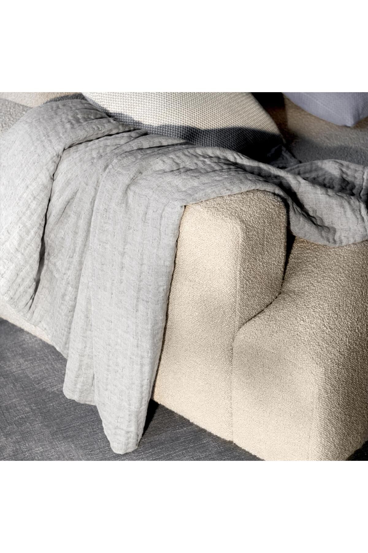 Miespiga-Rustic 3 Layer Linen Double Sided Super Soft Fiber Filled Four Seasons Throw Sofa Shawl 140x190cm 4