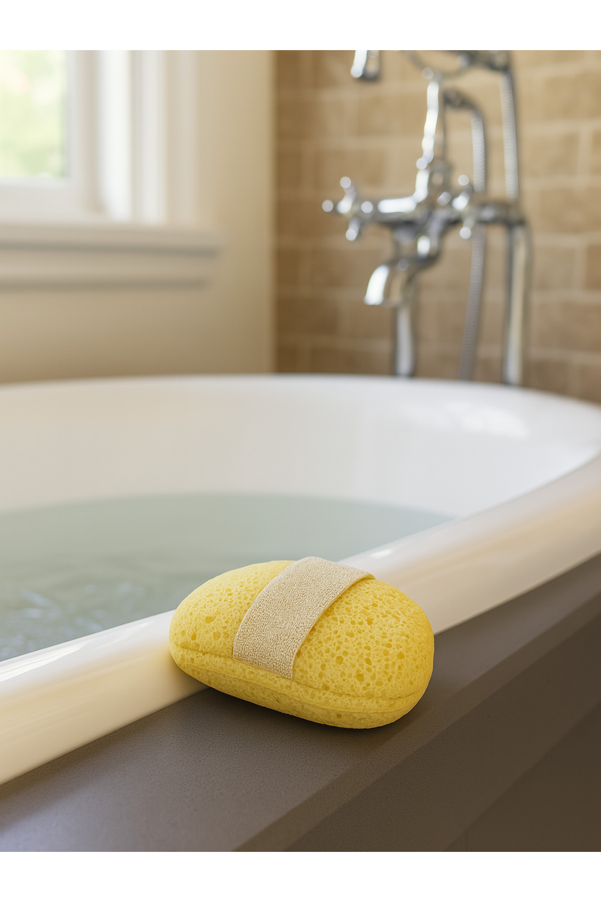 RUKİYE YAVUZ Pamuk Pazen Bebek Banyo Süngeri – Sabun Cepli, Kaymaz Saplı, Yumuşak Banyo Lifi, Yenidoğan Uyumlu fotoğrafı 2 (önizleme)