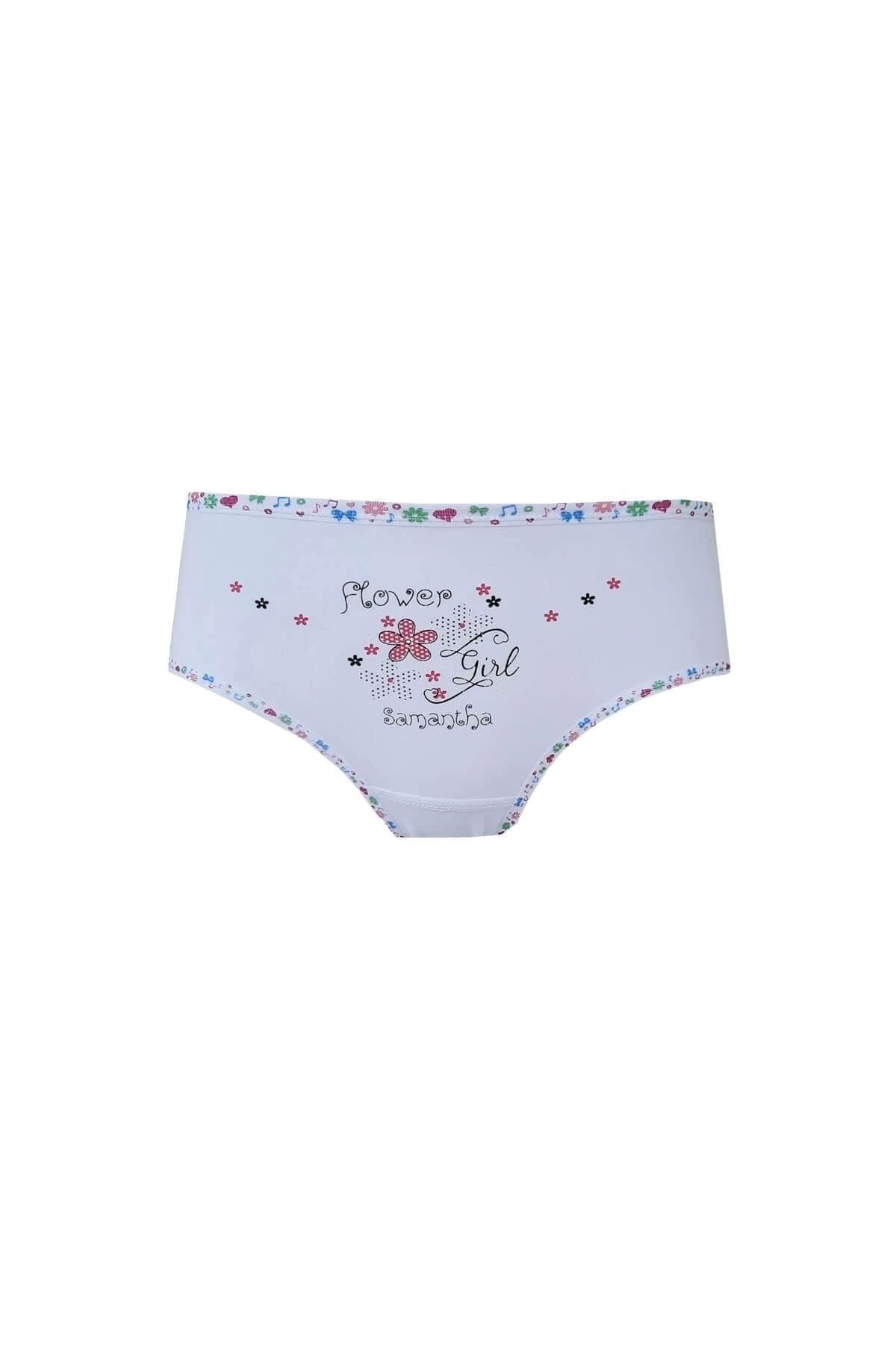 Tutku-Underwear 12 Pack Girl's Printed Colorful Panties Lycra Slip 7