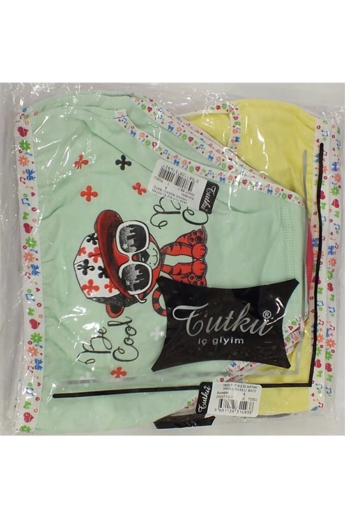 Tutku-Chiloți din bumbac imprimați colorați pentru fete 6 buc 4