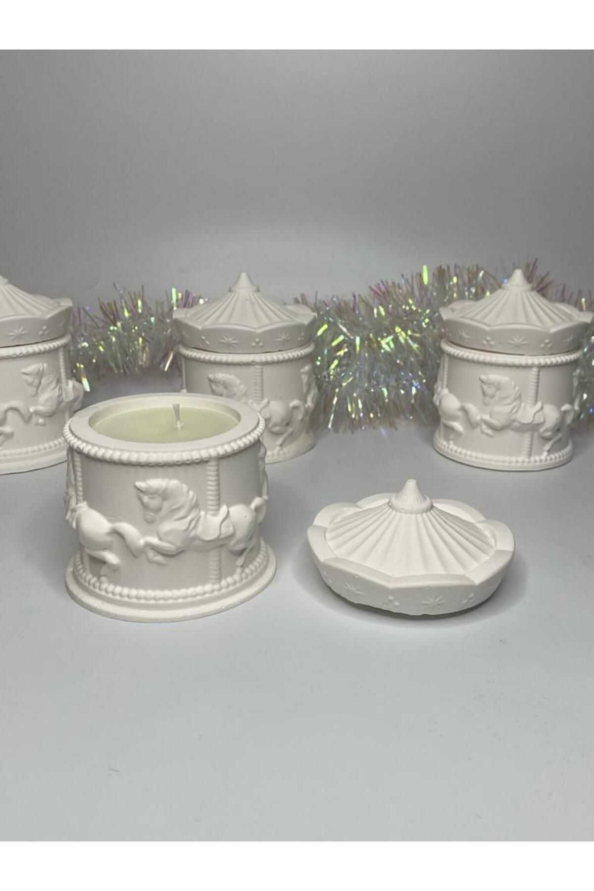 Görke Tasarım 10 Adet Atlı Karınca Beton Mumluk Bebek Doğum Hediyeliği, Bebek Mevlüdü Hediyeliği, Doğum günü fotoğrafı 7 (önizleme)