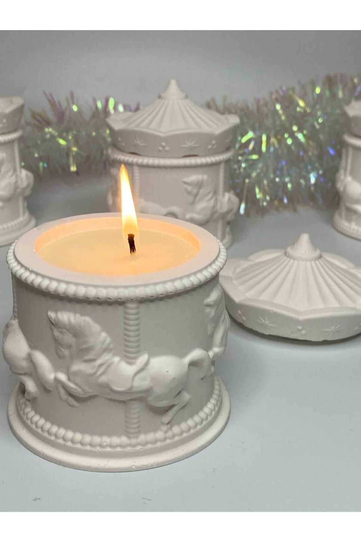 Görke Tasarım 10 Adet Atlı Karınca Beton Mumluk Bebek Doğum Hediyeliği, Bebek Mevlüdü Hediyeliği, Doğum günü fotoğrafı 3 (önizleme)