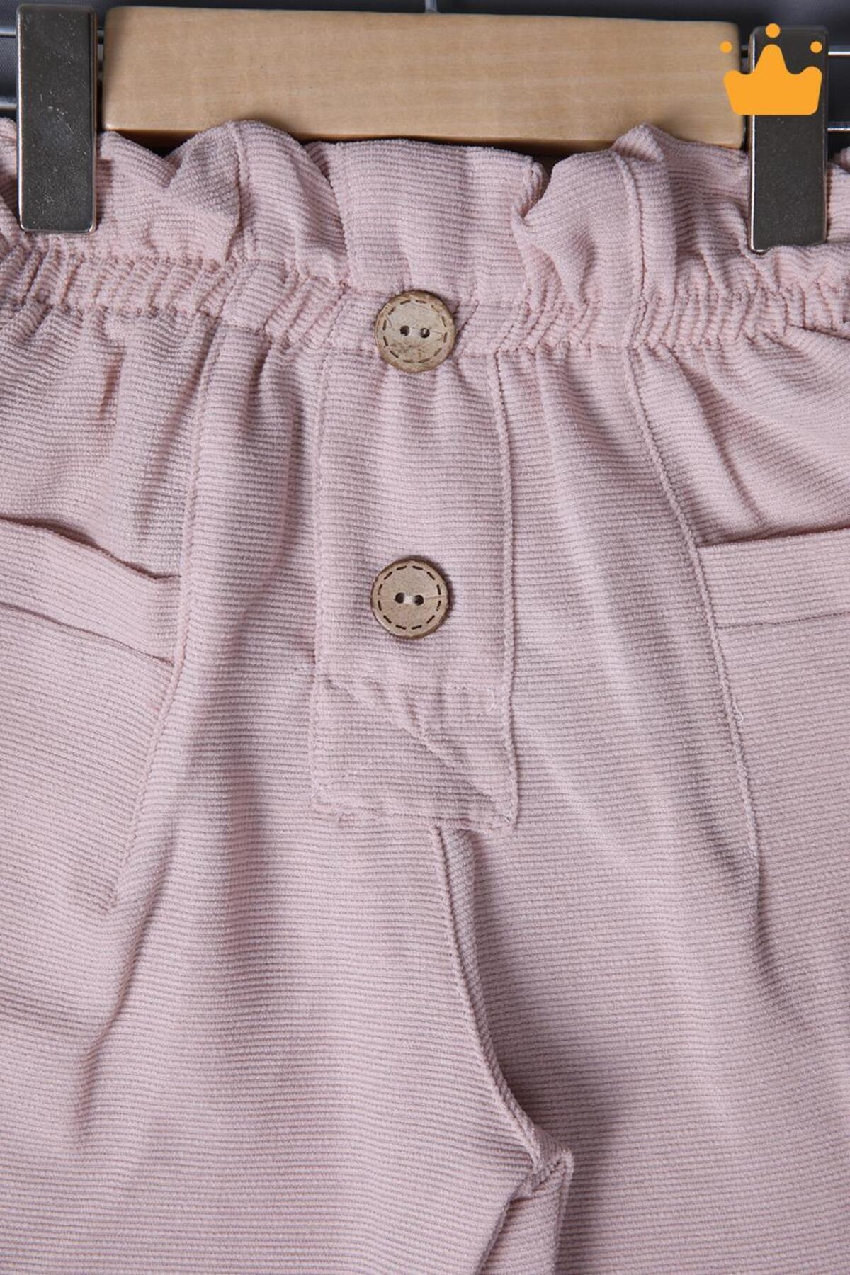 Babyhola 1-3 Yaş Kız Bebek Çocuk Çıtçıtlı Badi Pantolon Şık Alt Üst 2'li Takım Bayramlık 2327 fotoğrafı 7 (önizleme)